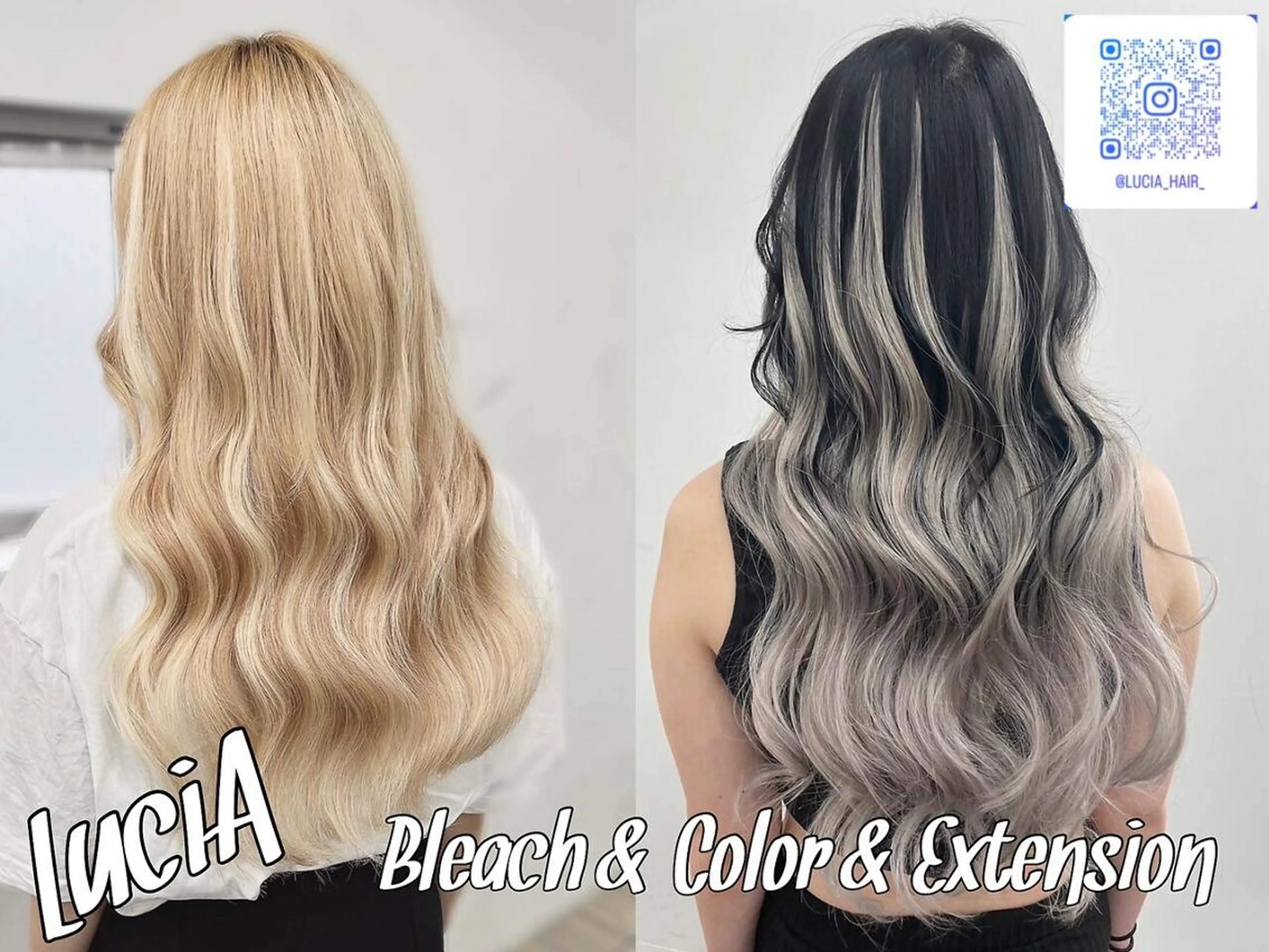 ロング ヘアアレンジ カラー LuciA エクステカラーのヘアスタイル