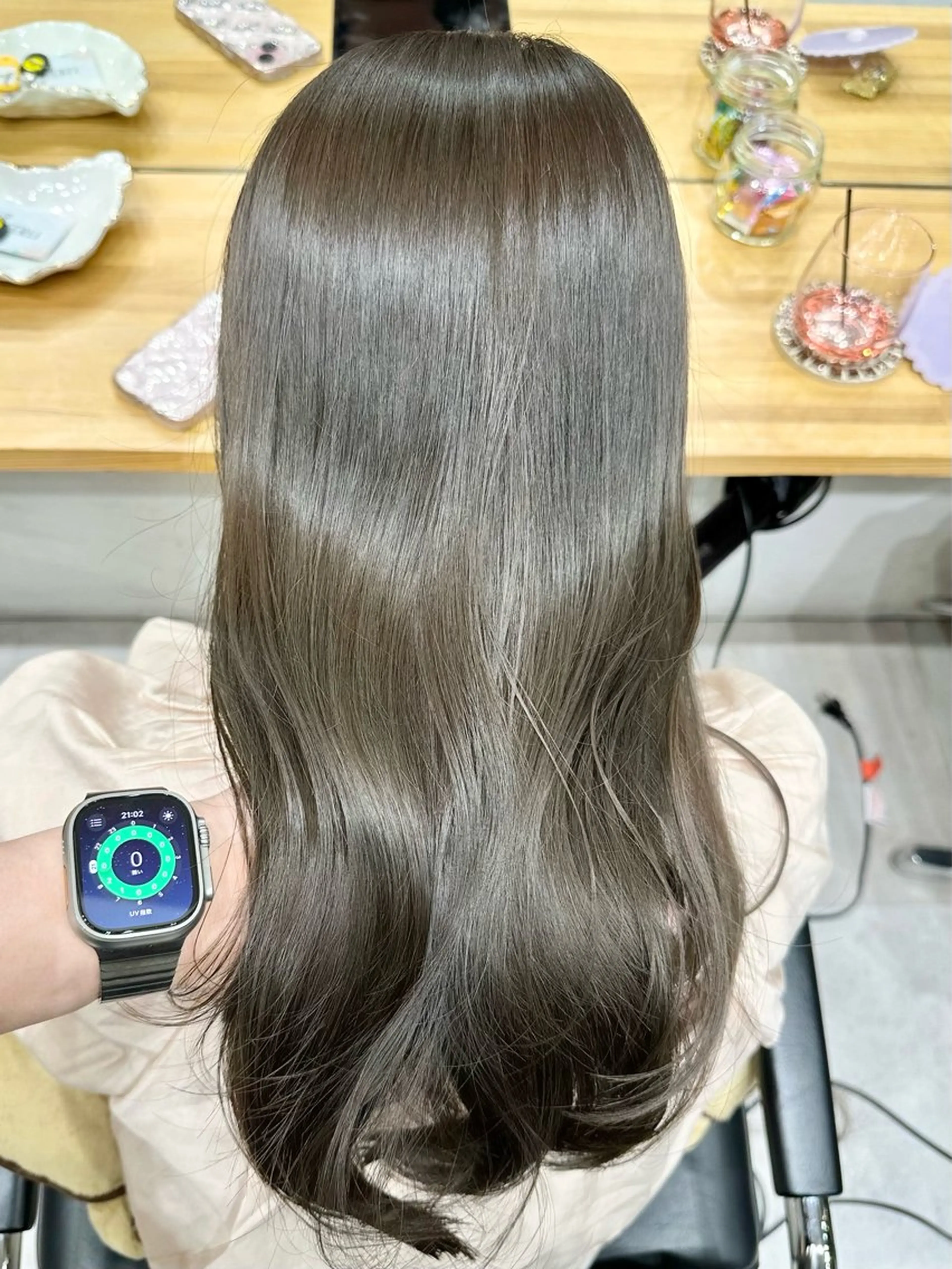 セミロング カット ヘアカラー トリートメント ✨透明感カラー/縮毛 恵比寿HAYATO✨のヘアスタイル