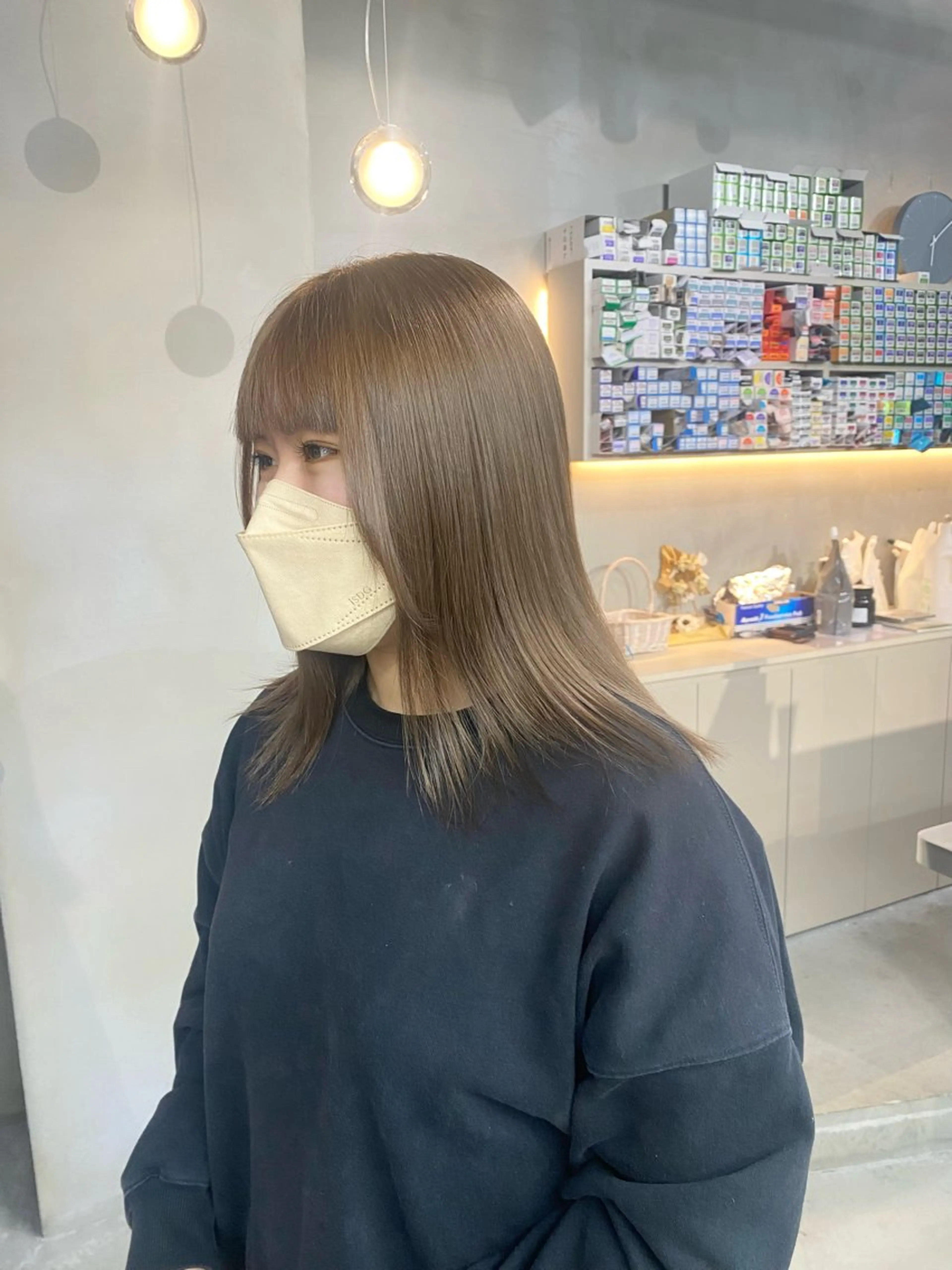 ミディアム カラー ヘアカラー 前橋 姫奈のヘアスタイル
