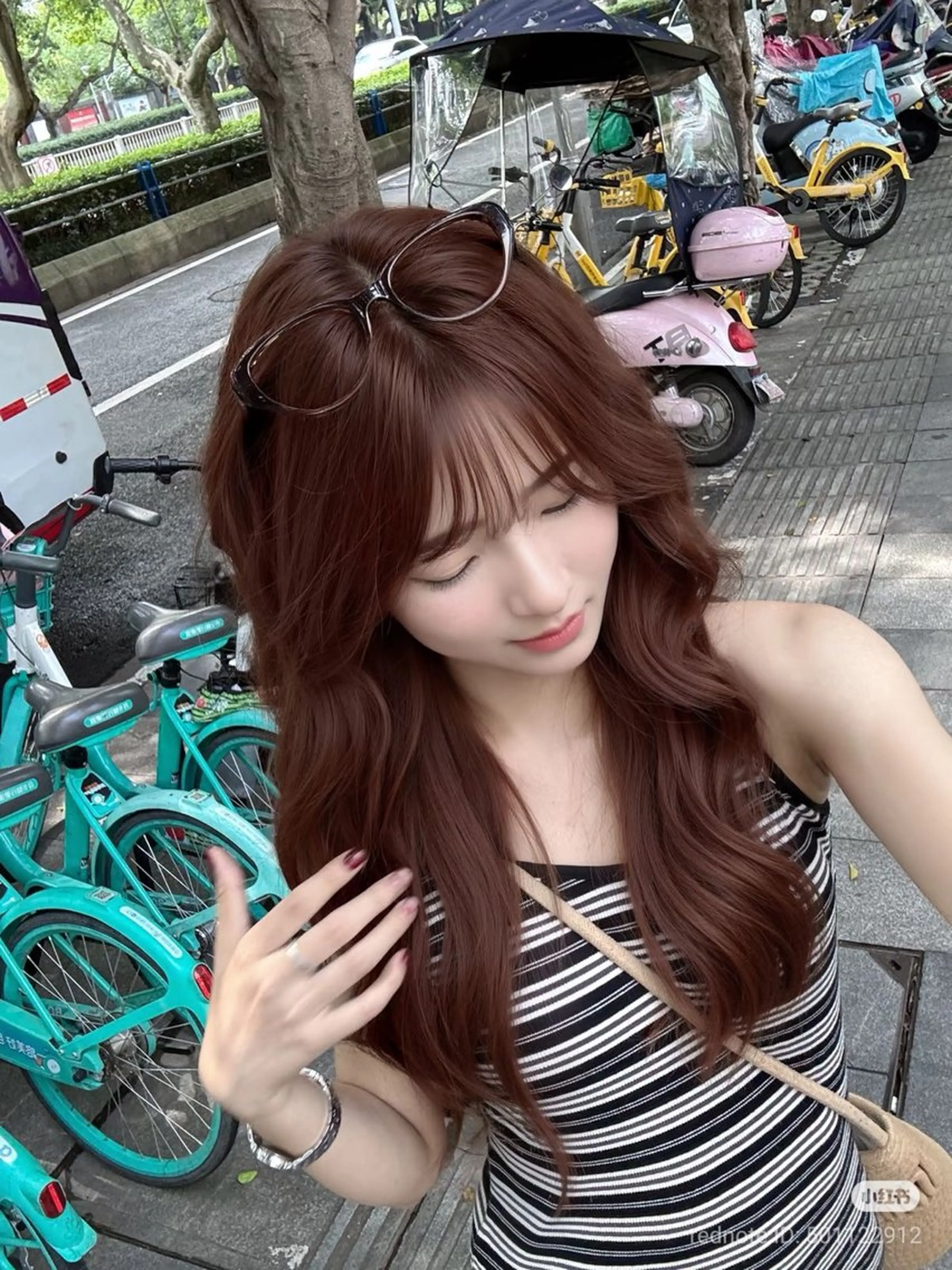 ロング カラー ブラウンカラー ピンクカラー ピンクブラウン ヘアカラー 渋谷/透明感カラー /艶カラー/瑠壱のヘアスタイル