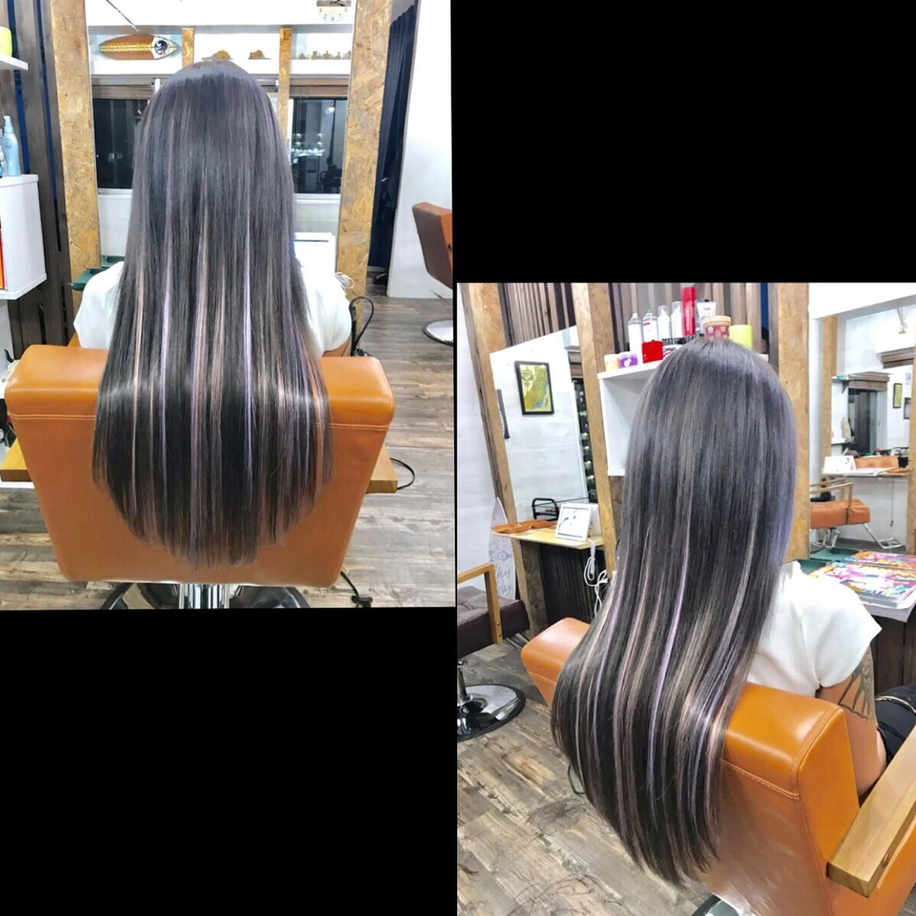 ロング ✯カラー&編み込み エクステ✯池田智博✯のヘアスタイル