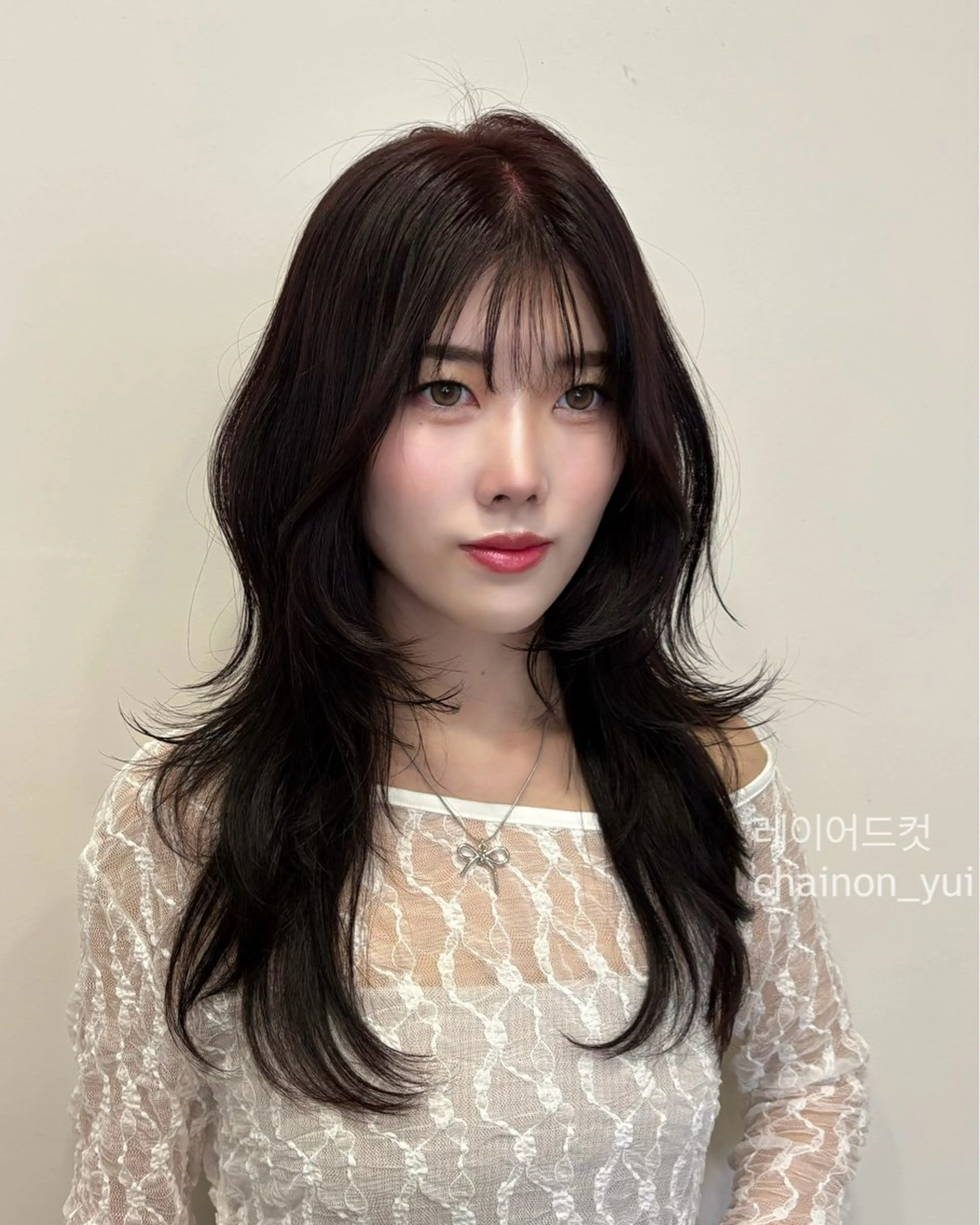 セミロング YUI レイヤー/韓国ヘアのヘアスタイル