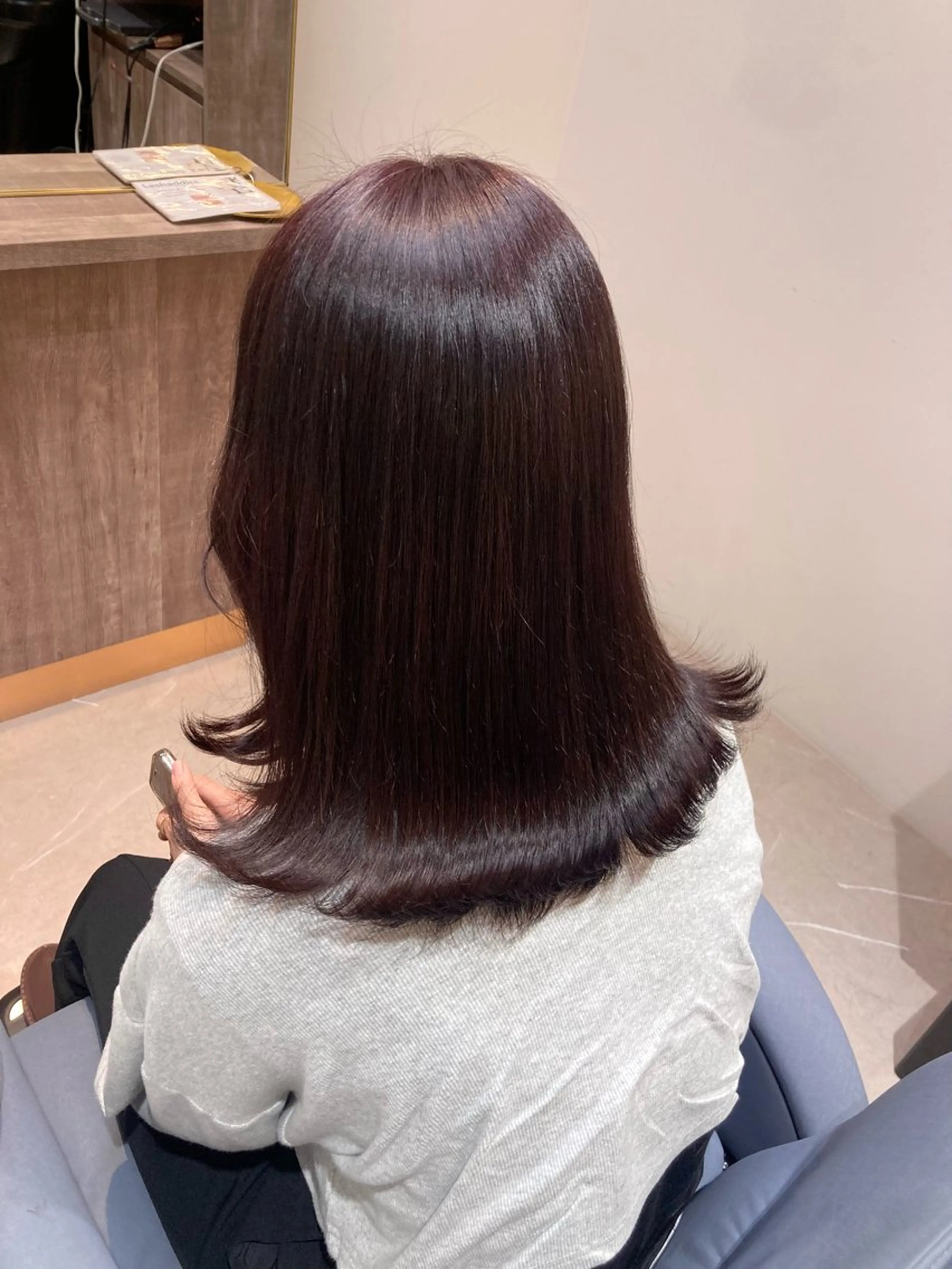 セミロング カラー ヘアカラー ピンクカラー🎀 米津 美佑のヘアスタイル