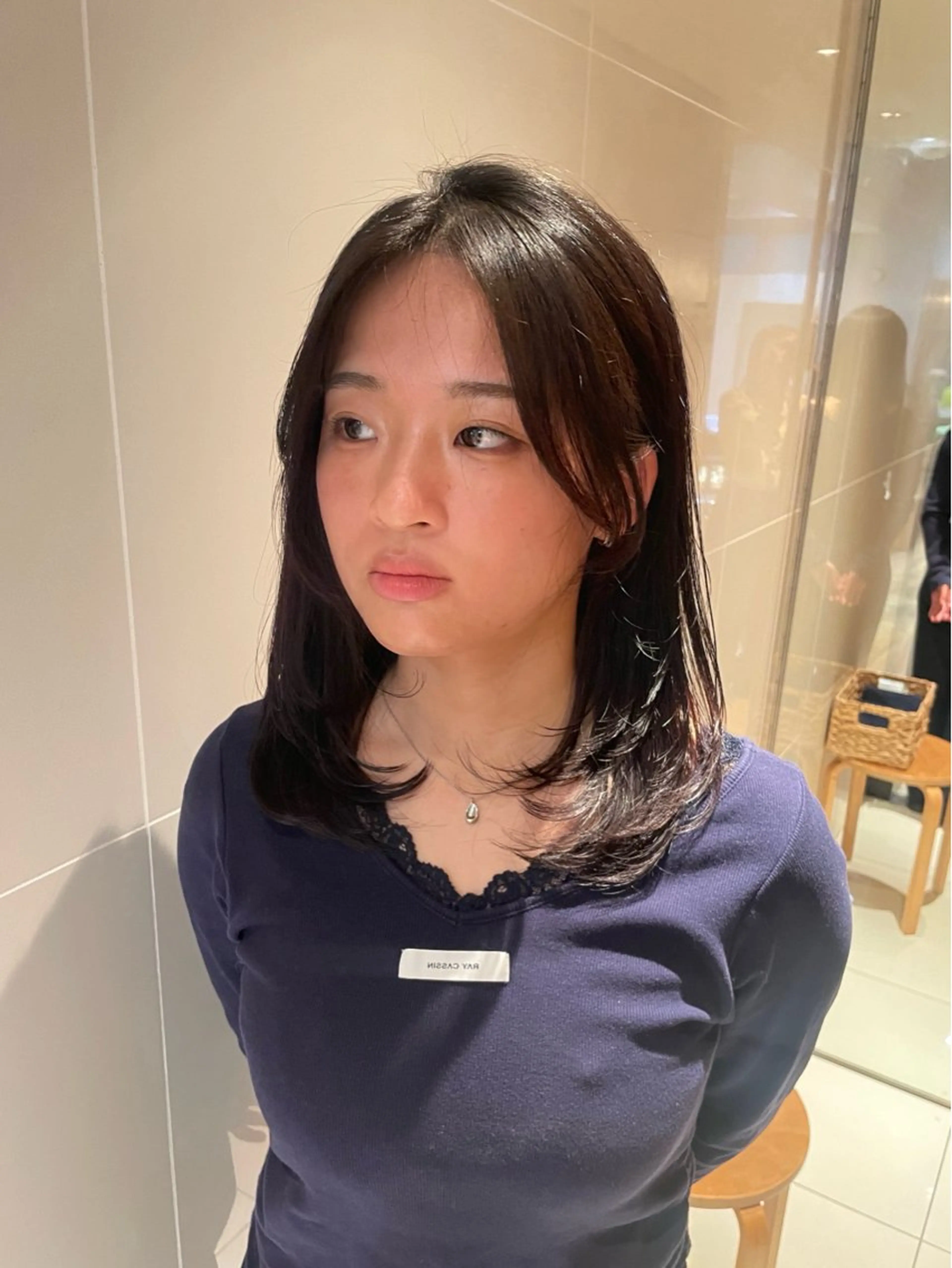 ミディアム レイヤーカット カット トリートメント 縮毛矯正/レイヤー 🌙児玉光瑠のヘアスタイル