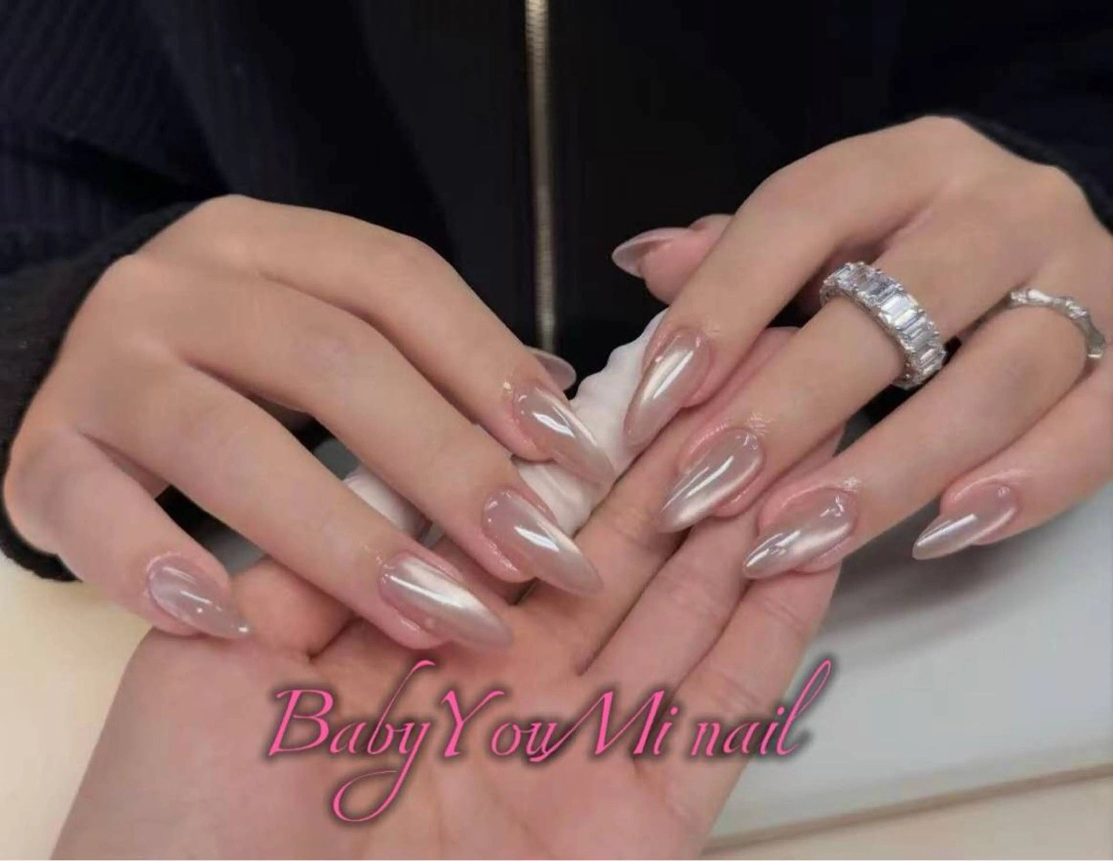 ネイル オーロラネイル チークネイル 成人式 フットネイル フレンチネイル ハンドネイル BabyYouMi nailのネイルデザイン