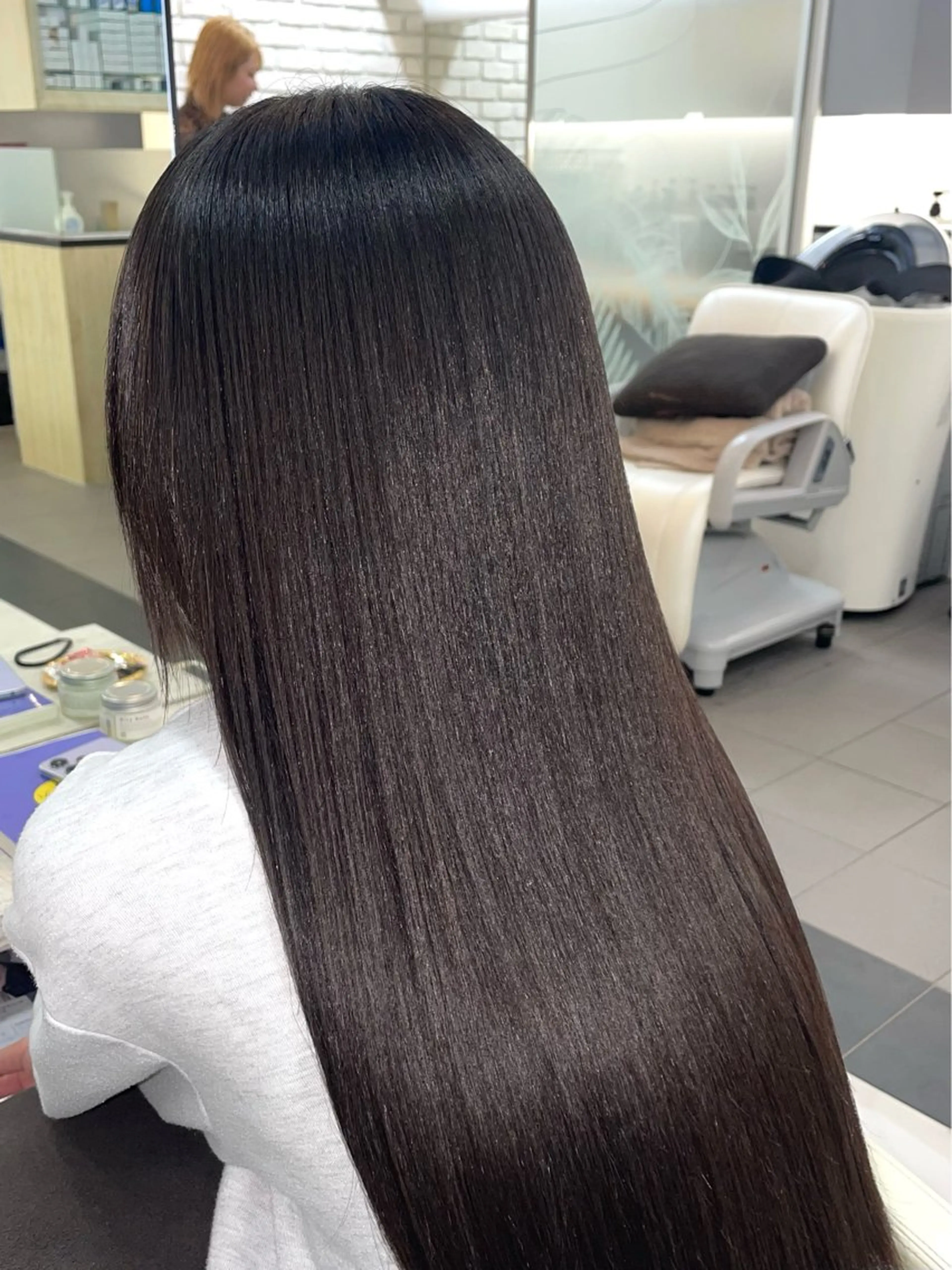 ロング 縮毛矯正 石塚 あかねのヘアスタイル