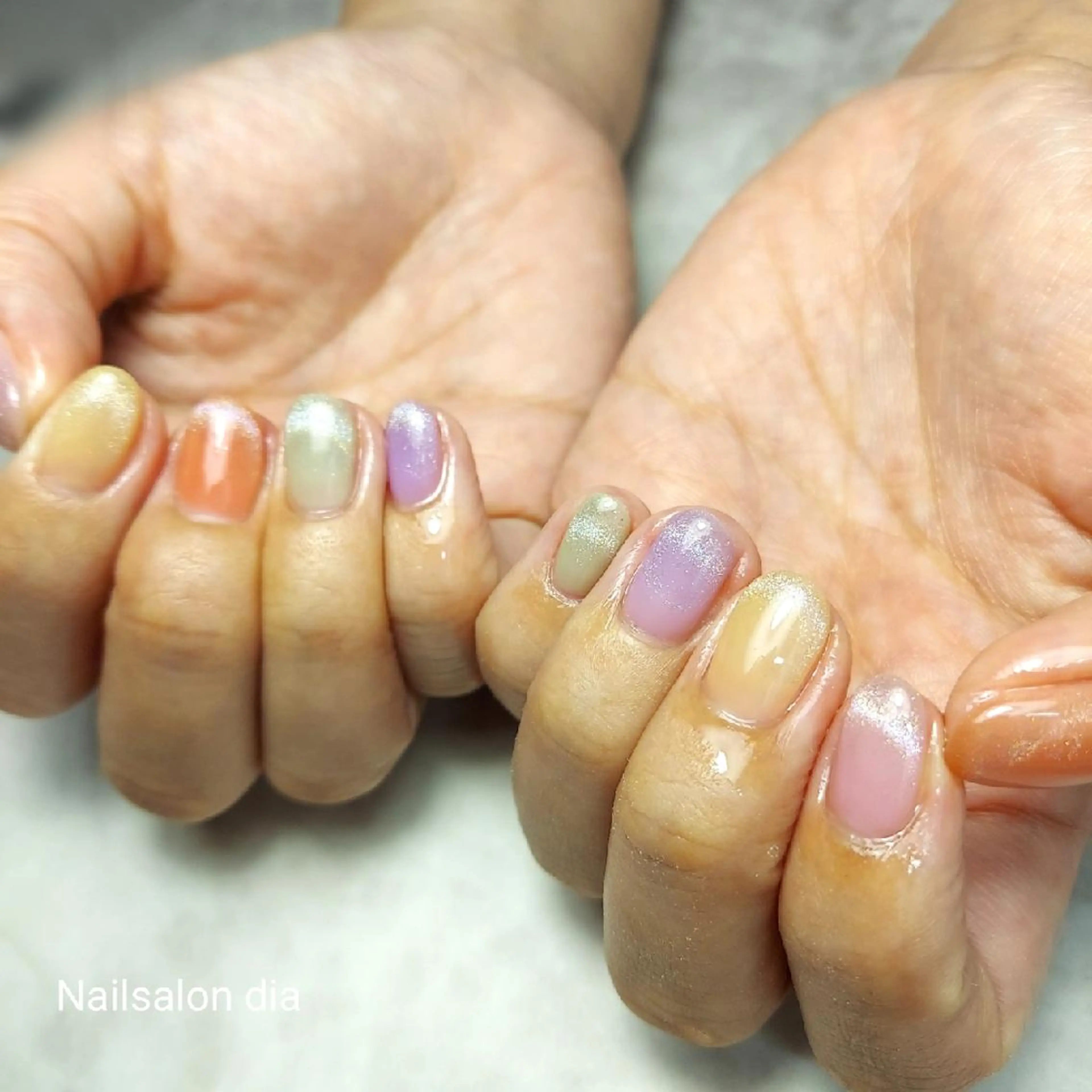 ネイル チークネイル フラワーネイル キラキラネイル マグネットネイル ミラーネイル ハンドネイル 栗東駅 徒歩10分 ネイルサロン ディアのネイルデザイン