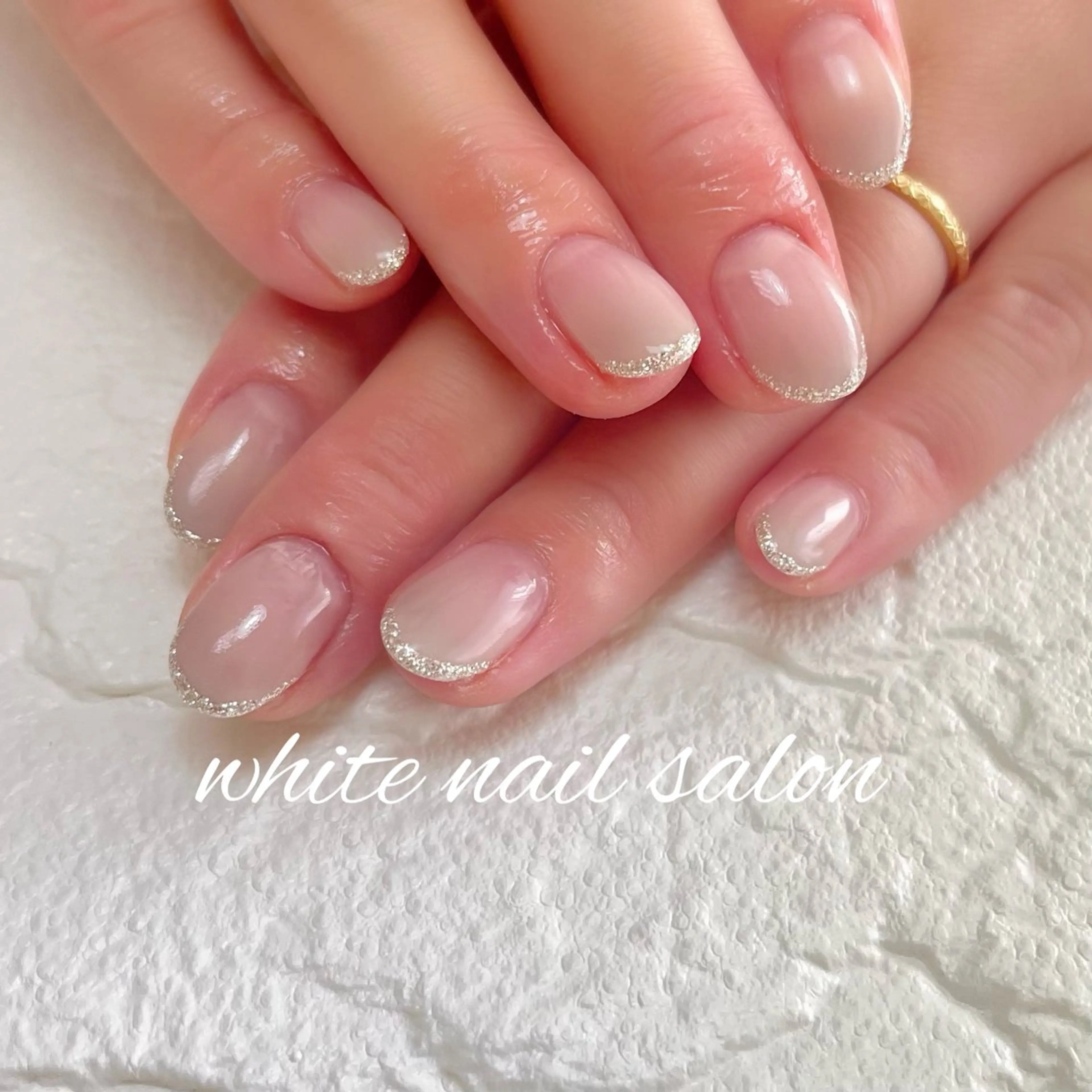 ネイル ラメ(グリッター) ハンドネイル white nail salonのネイルデザイン