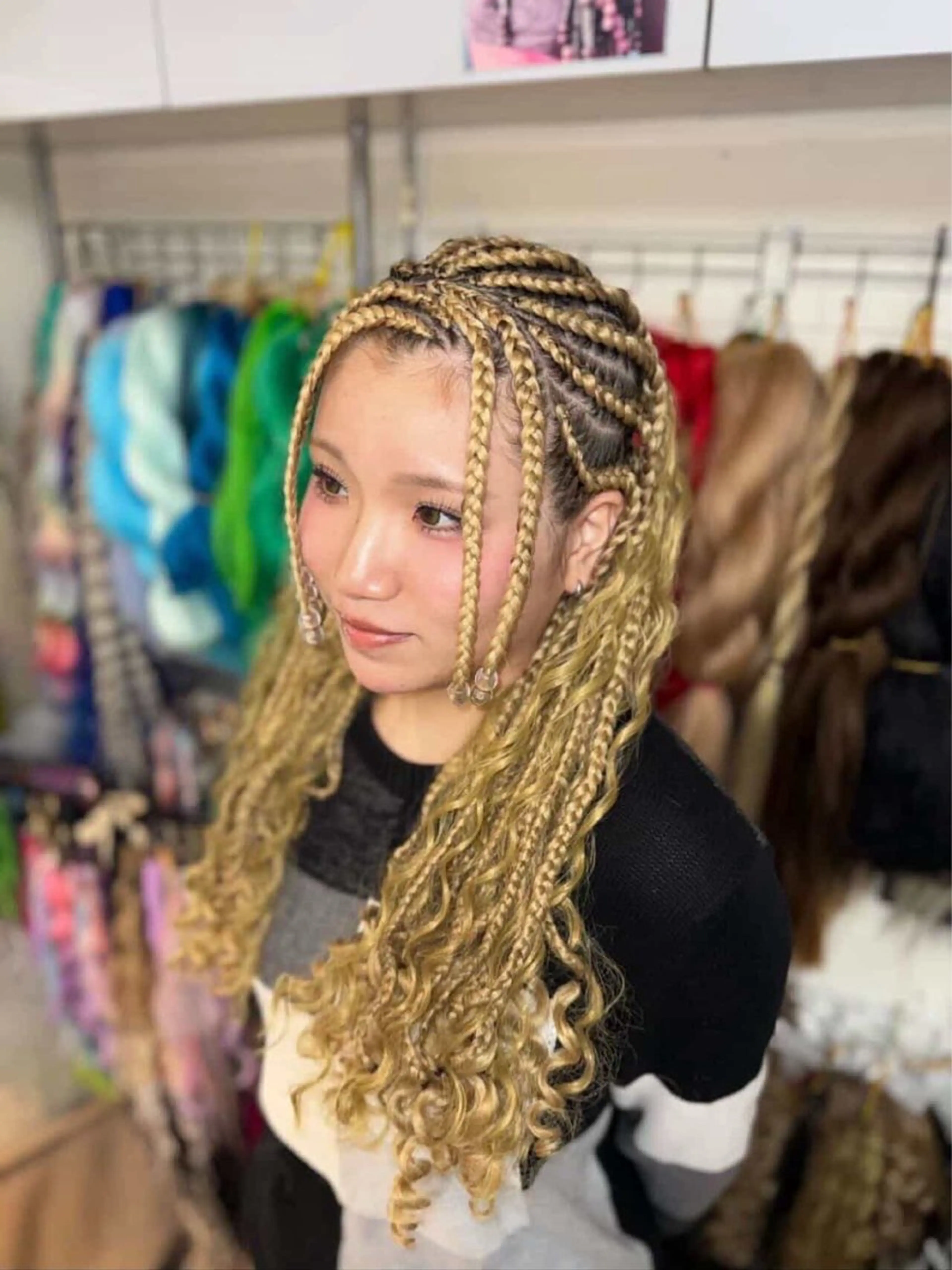 セミロング ヘアアレンジ エクステ ヘアセット scamp⭐️ さくらのヘアスタイル