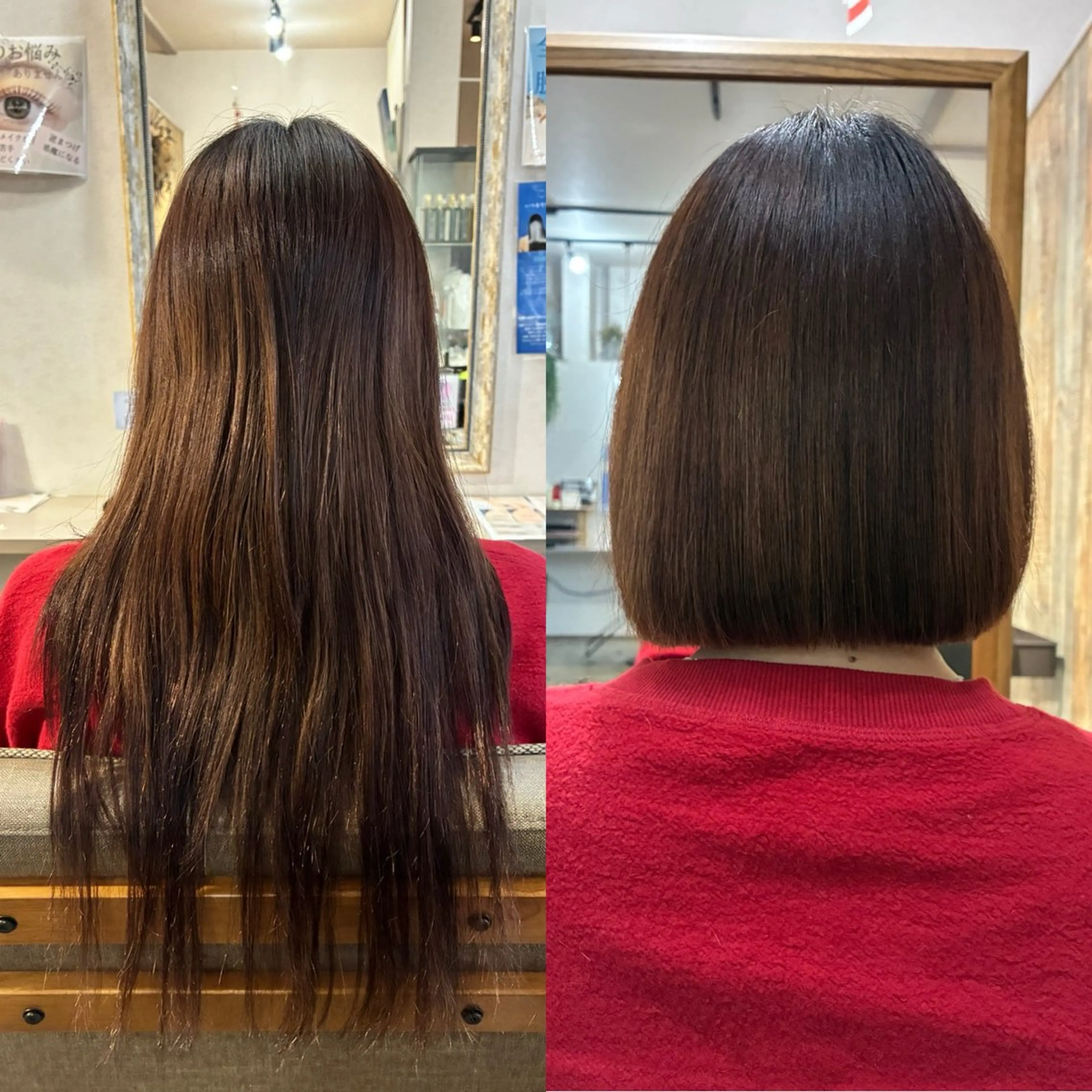 ショート 切りっぱなしボブ ボブ 宇田津 文那のヘアスタイル