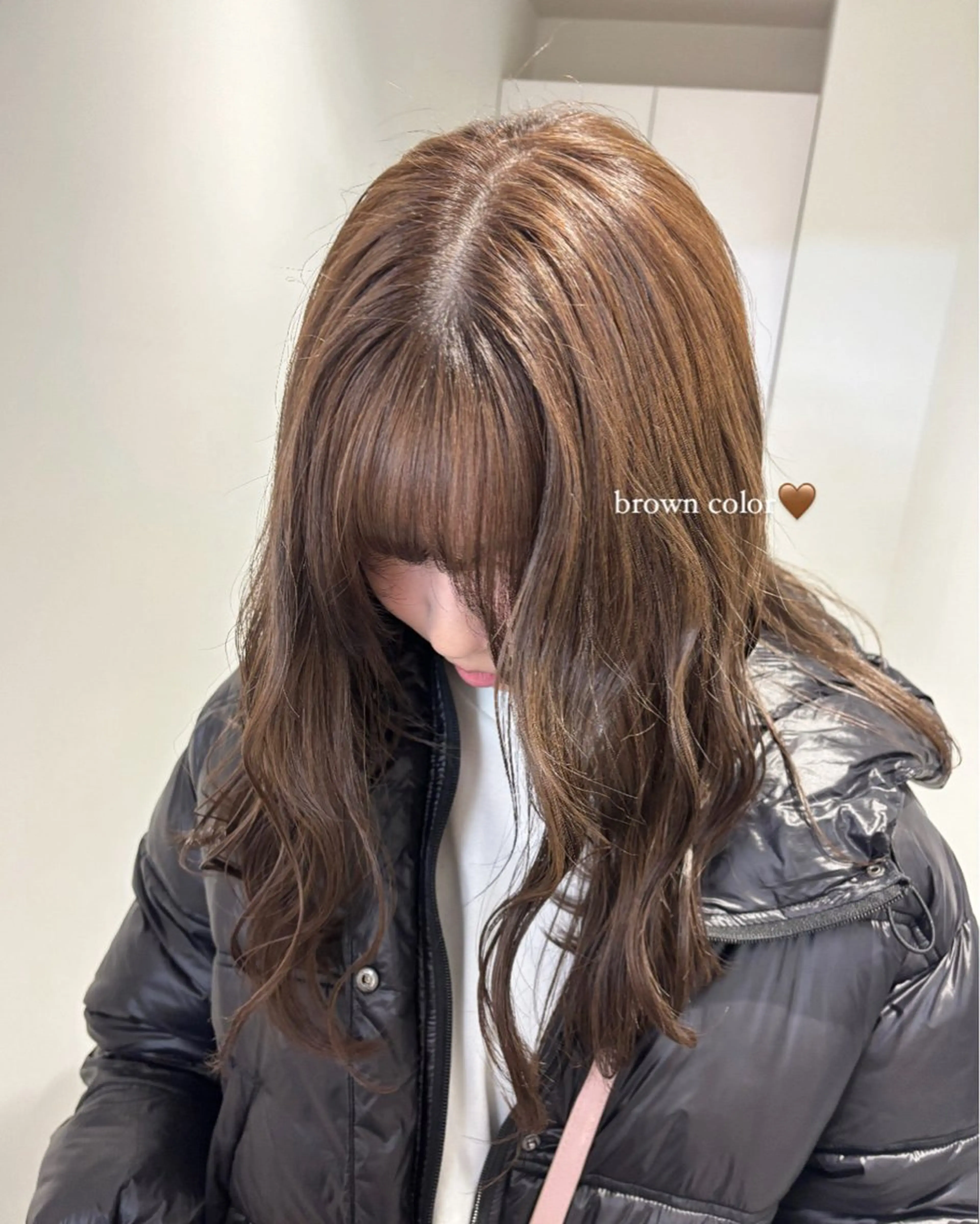 ロング ヘアカラー トリートメント リン🔔ボブ cut 柔らかベージュ🤎のヘアスタイル