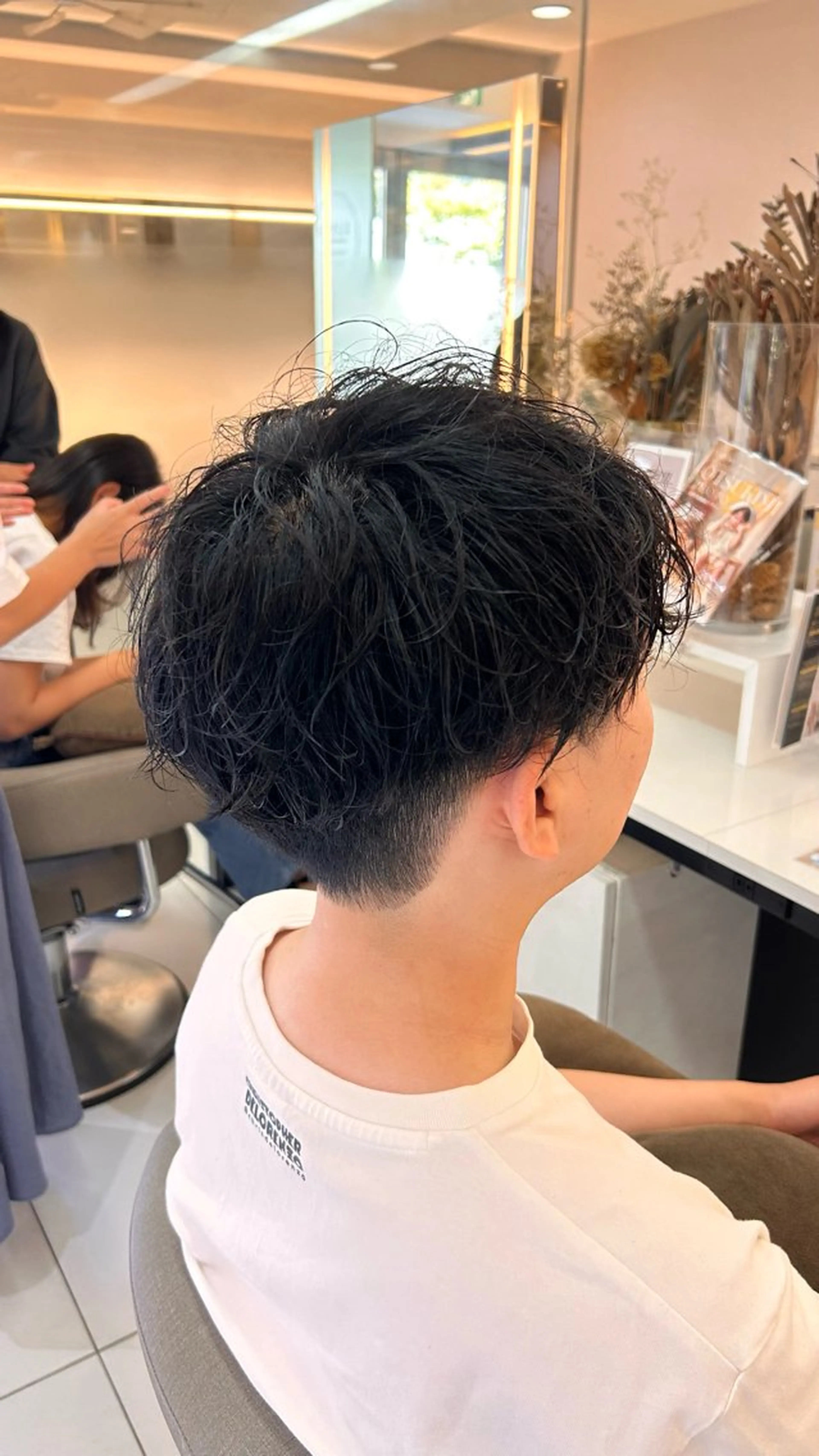 メンズ コテ巻きパーマ/ 韓国レイヤー/なおのヘアスタイル