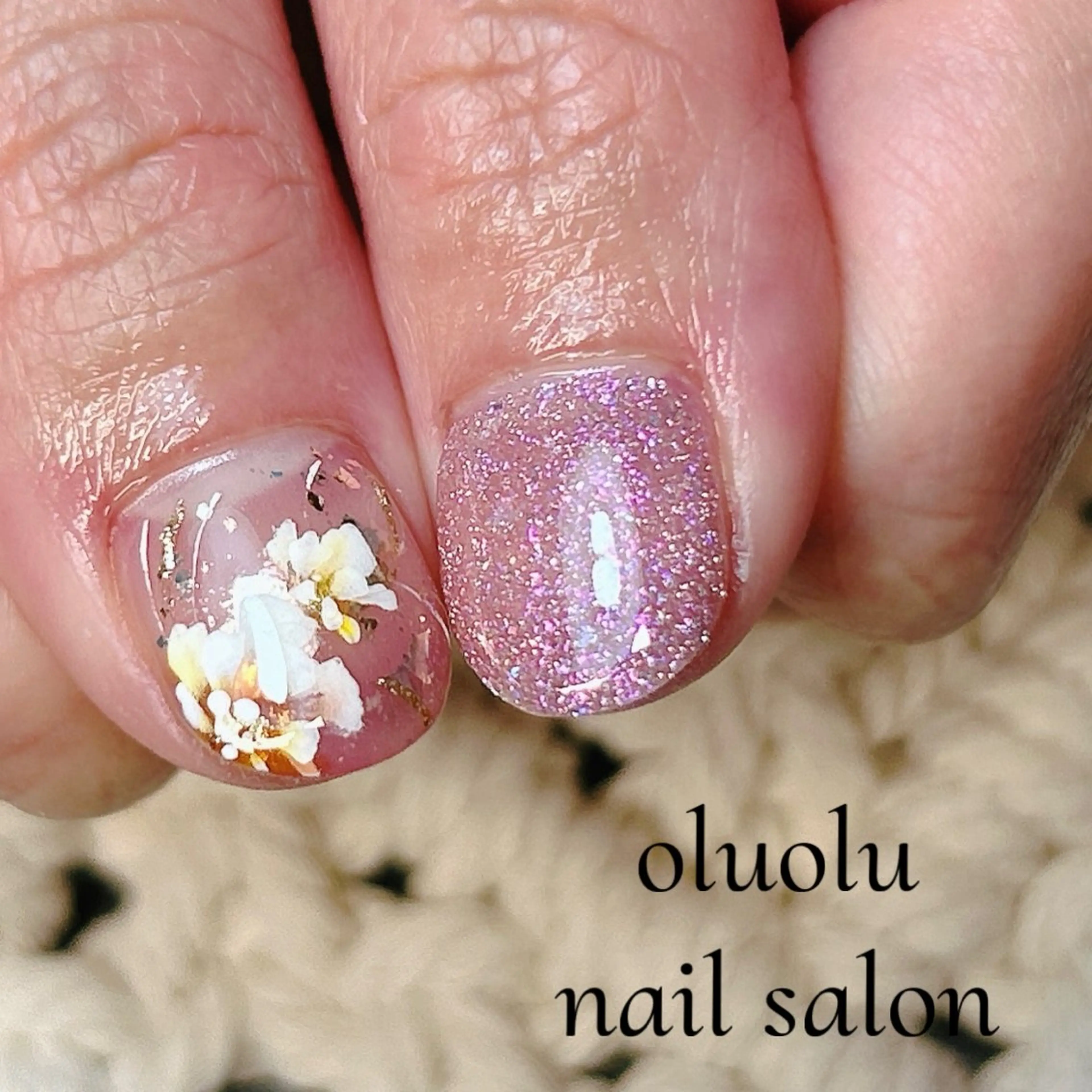 ネイル 桜ネイル 春ネイル oluolu nailsalonのネイルデザイン