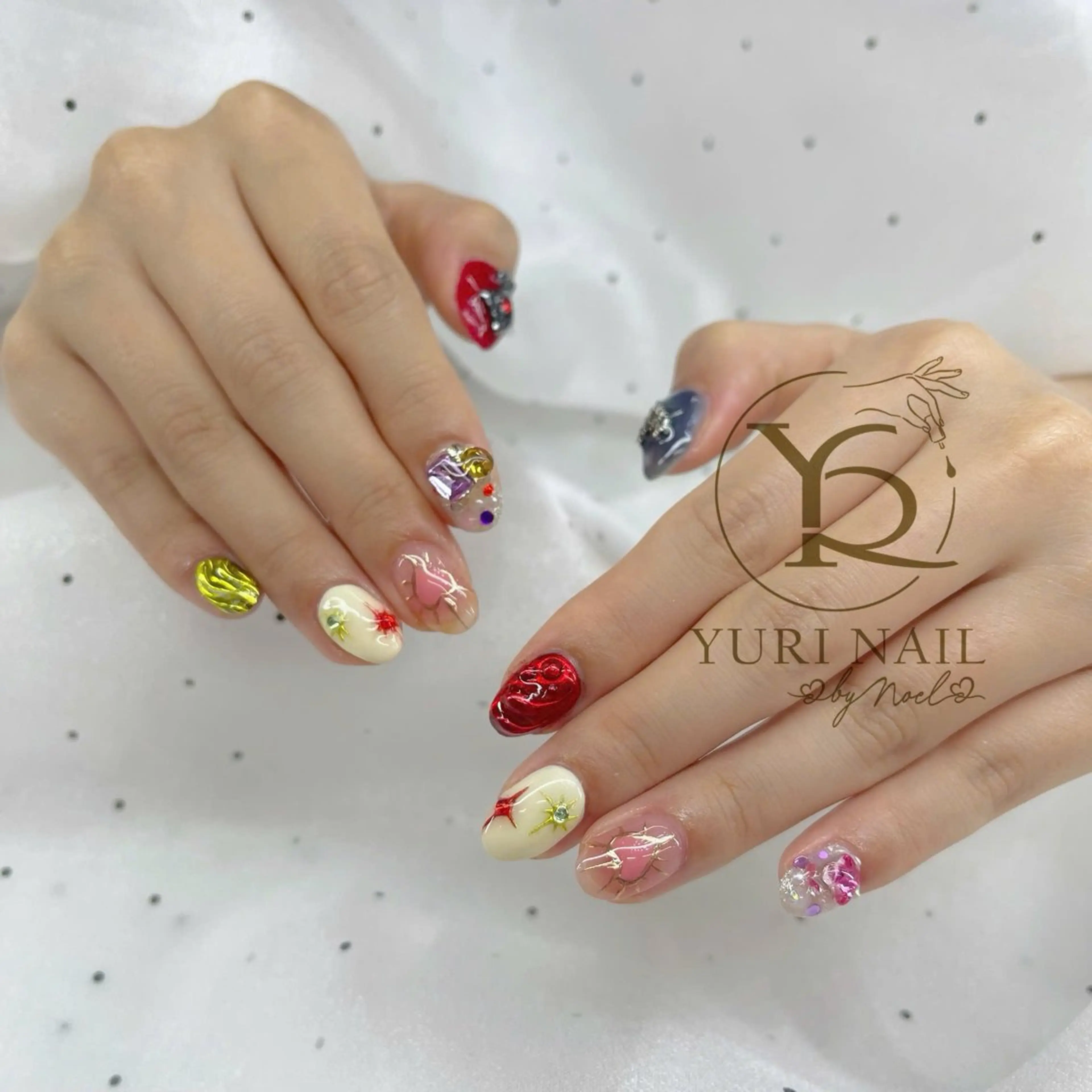 ネイル チークネイル フットネイル フレンチネイル グラデーション キラキラネイル ハンドネイル フットネイル ハンドケア YURI Nail Funabashiのネイルデザイン