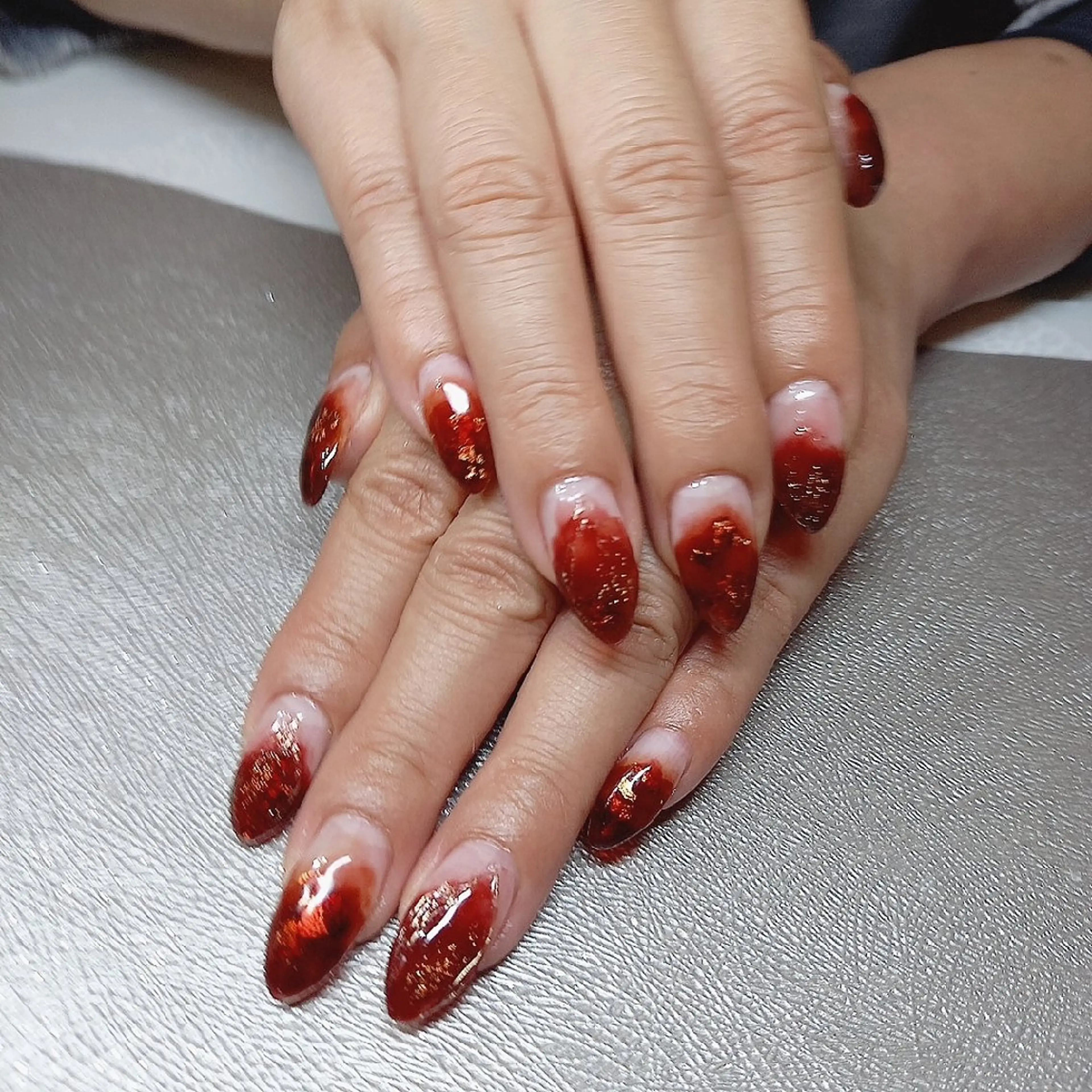 ネイル べっ甲ネイル ニュアンスネイル salon de  Princessのネイルデザイン