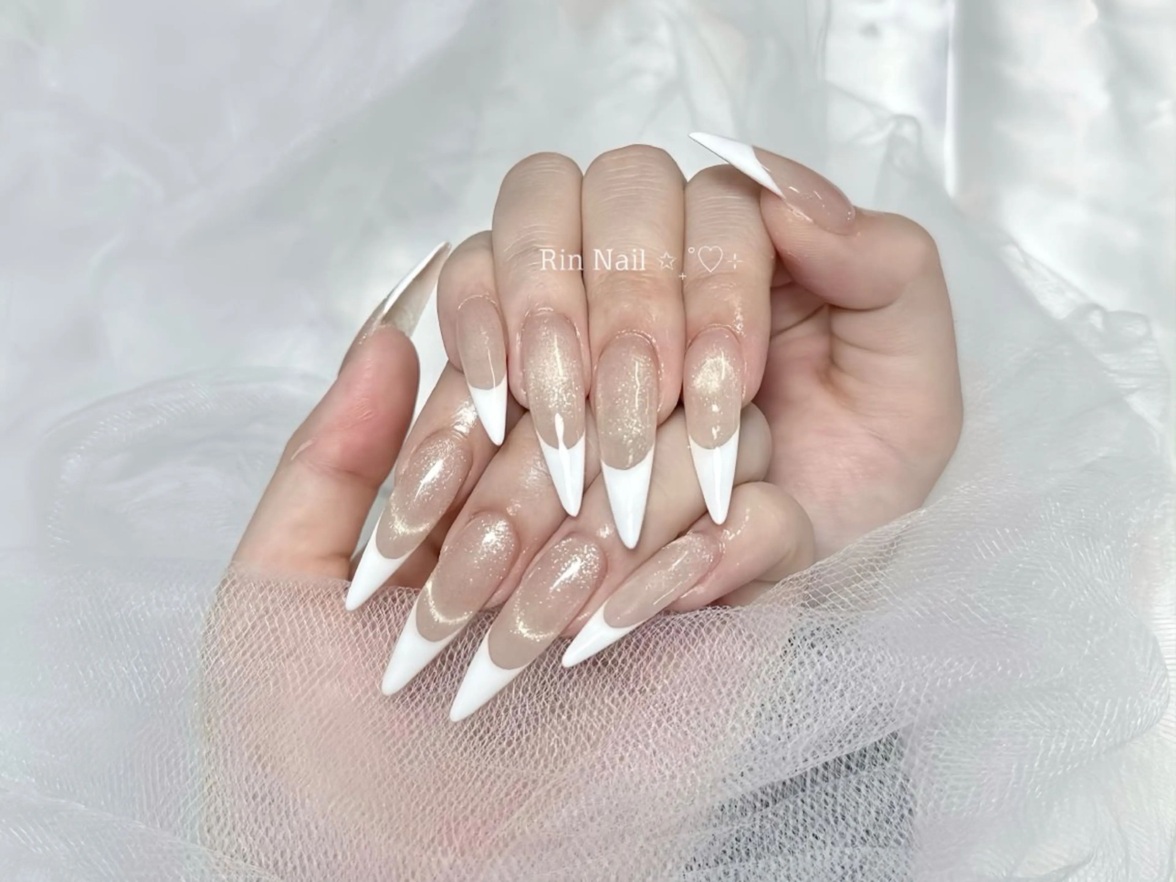 ネイル アートネイル チークネイル ジェルネイル ロングネイル マグネットネイル ハンドネイル Rin Nail 新大久保店のネイルデザイン