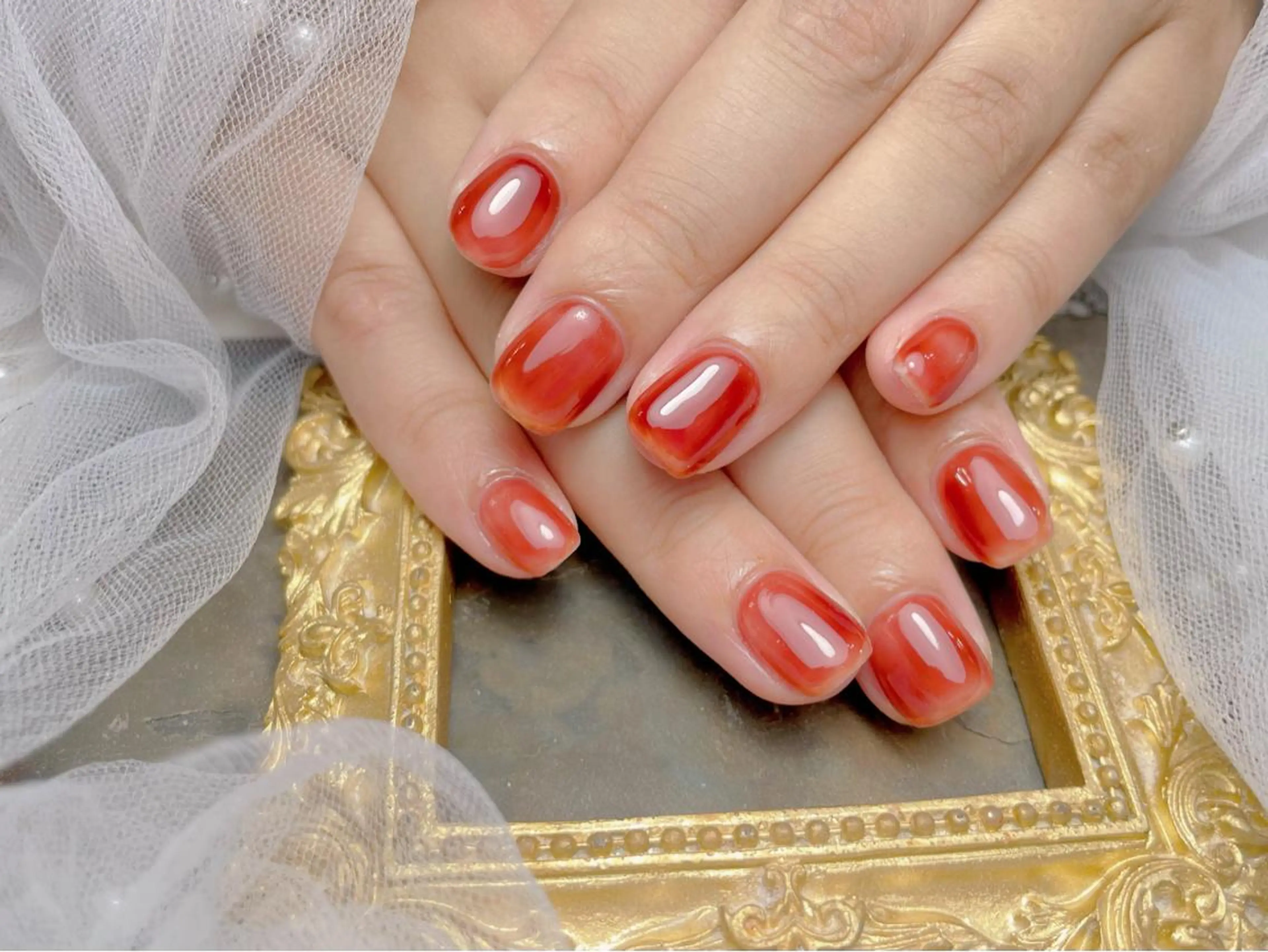 ネイル ハンドネイル マジック ミラーのネイルデザイン