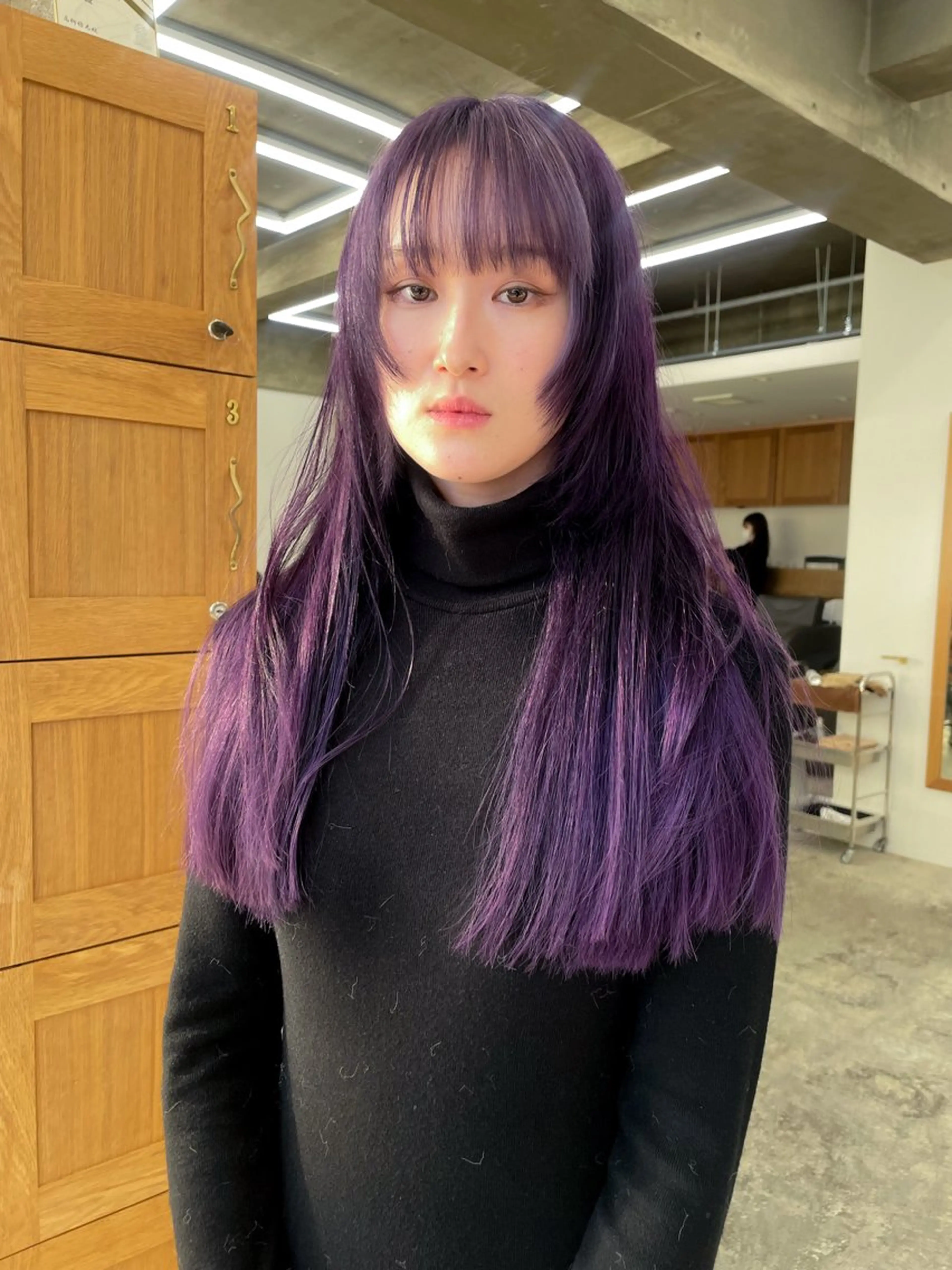 ロング カラー パーマ/レイヤー 岩山丈一郎のヘアスタイル