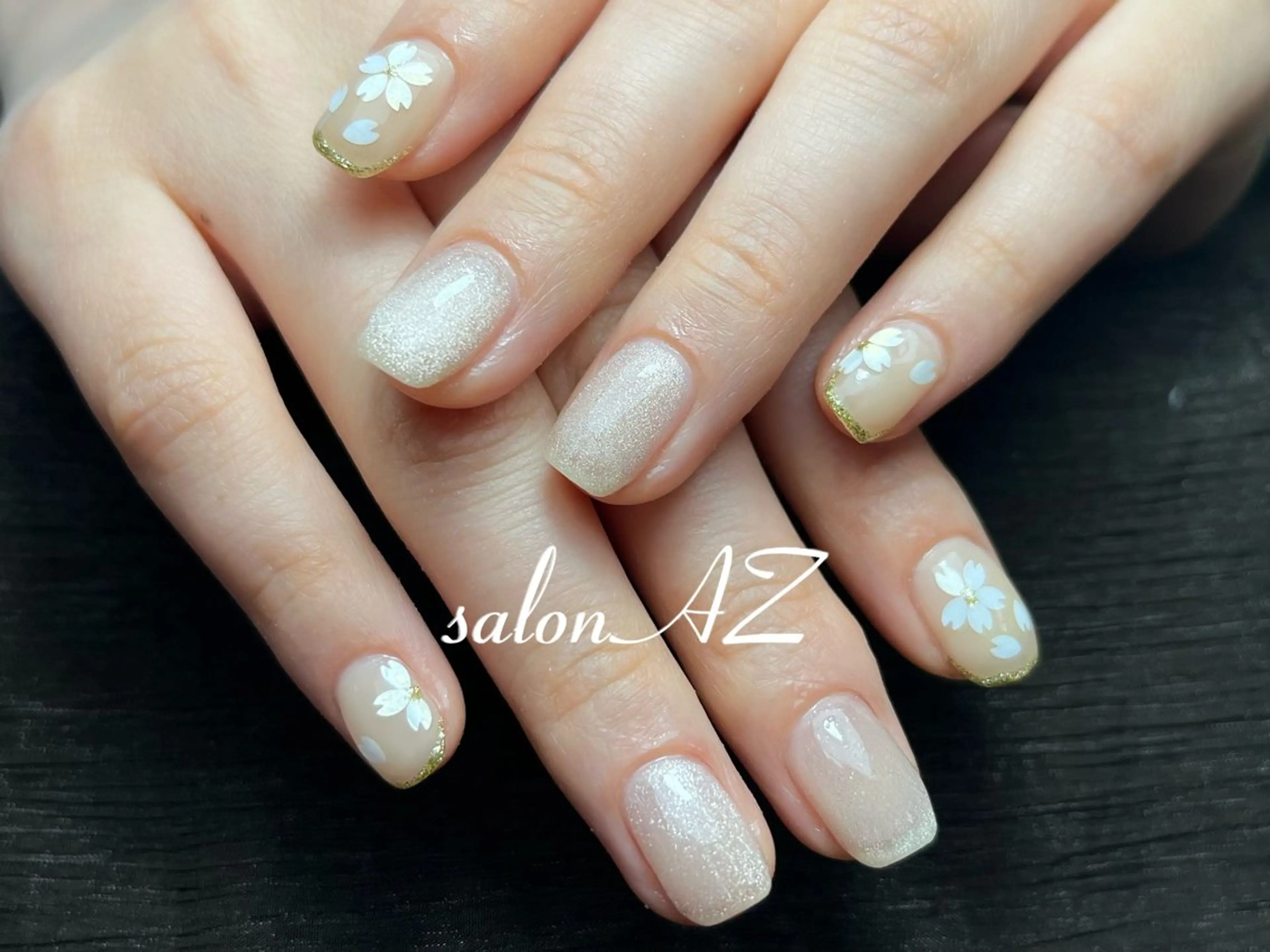 ネイル 長さ出し フットネイル フレンチネイル マグネットネイル ニュアンスネイル salon AZのネイルデザイン