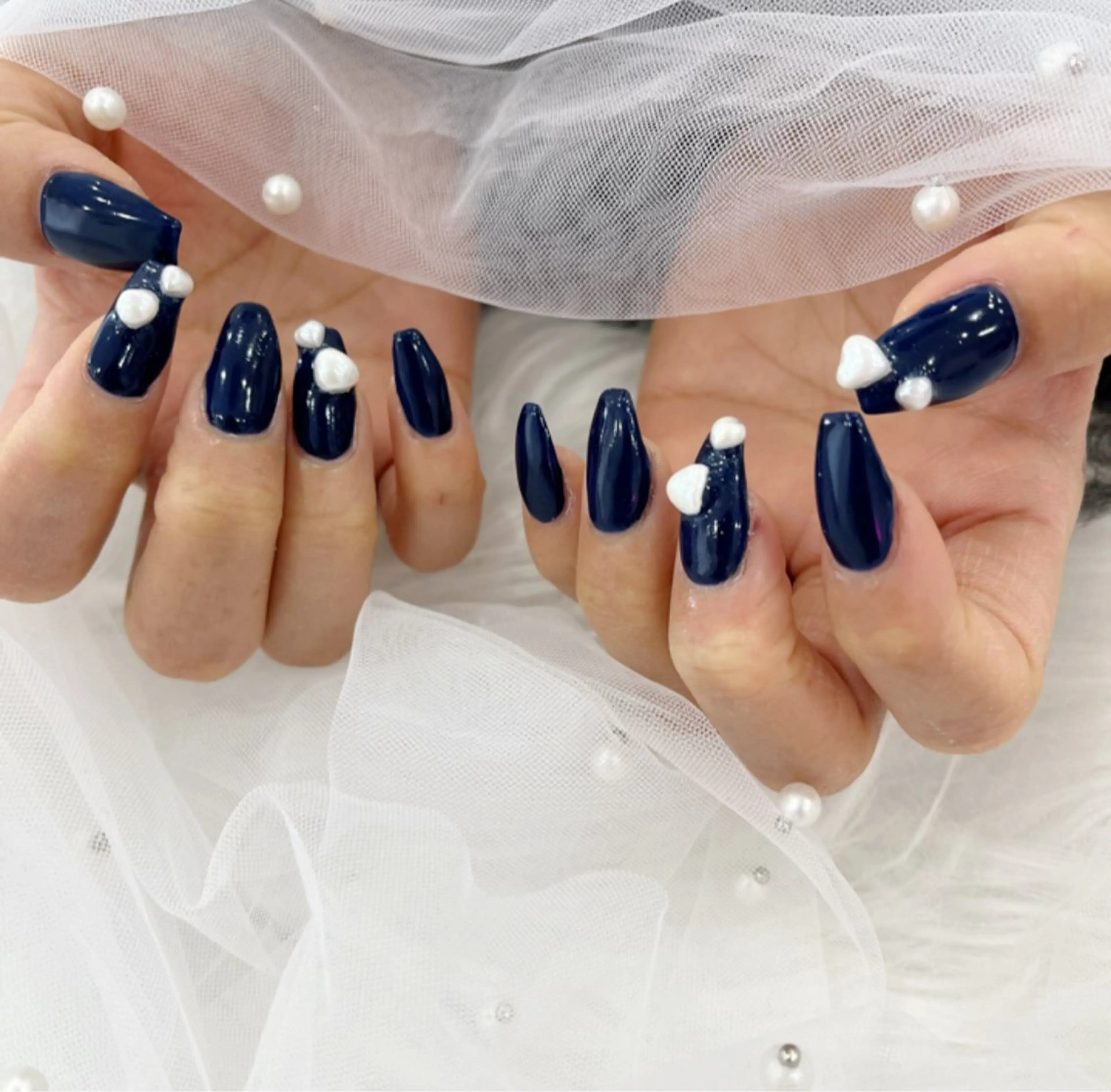 ネイル 長さ出し フットネイル ジェルネイル 韓国ネイル マグネットネイル #Amin nail salonのネイルデザイン