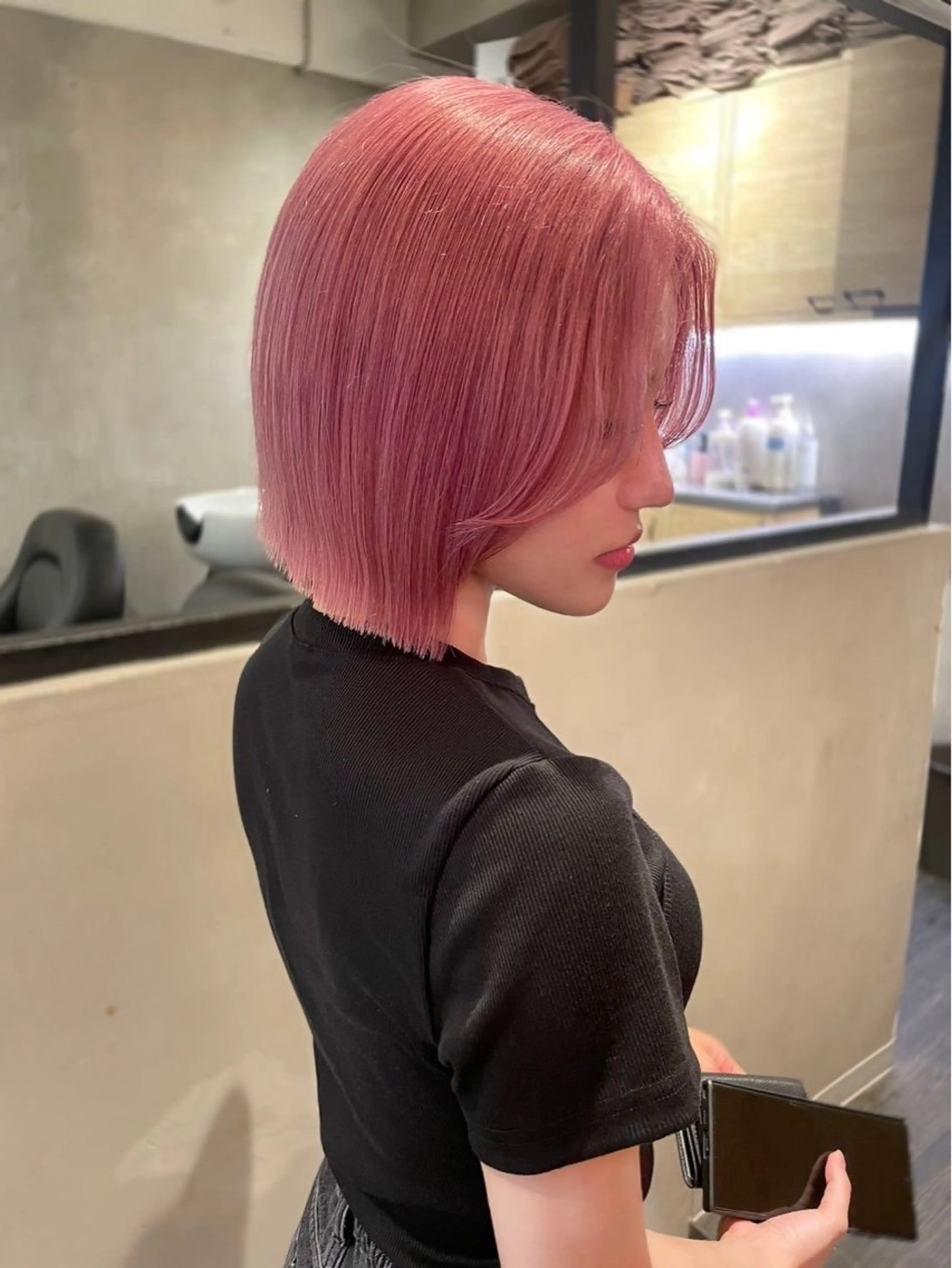 ミディアム カラー カット ヘアカラー トリートメント hisano / ハイトーン・透明感のヘアスタイル