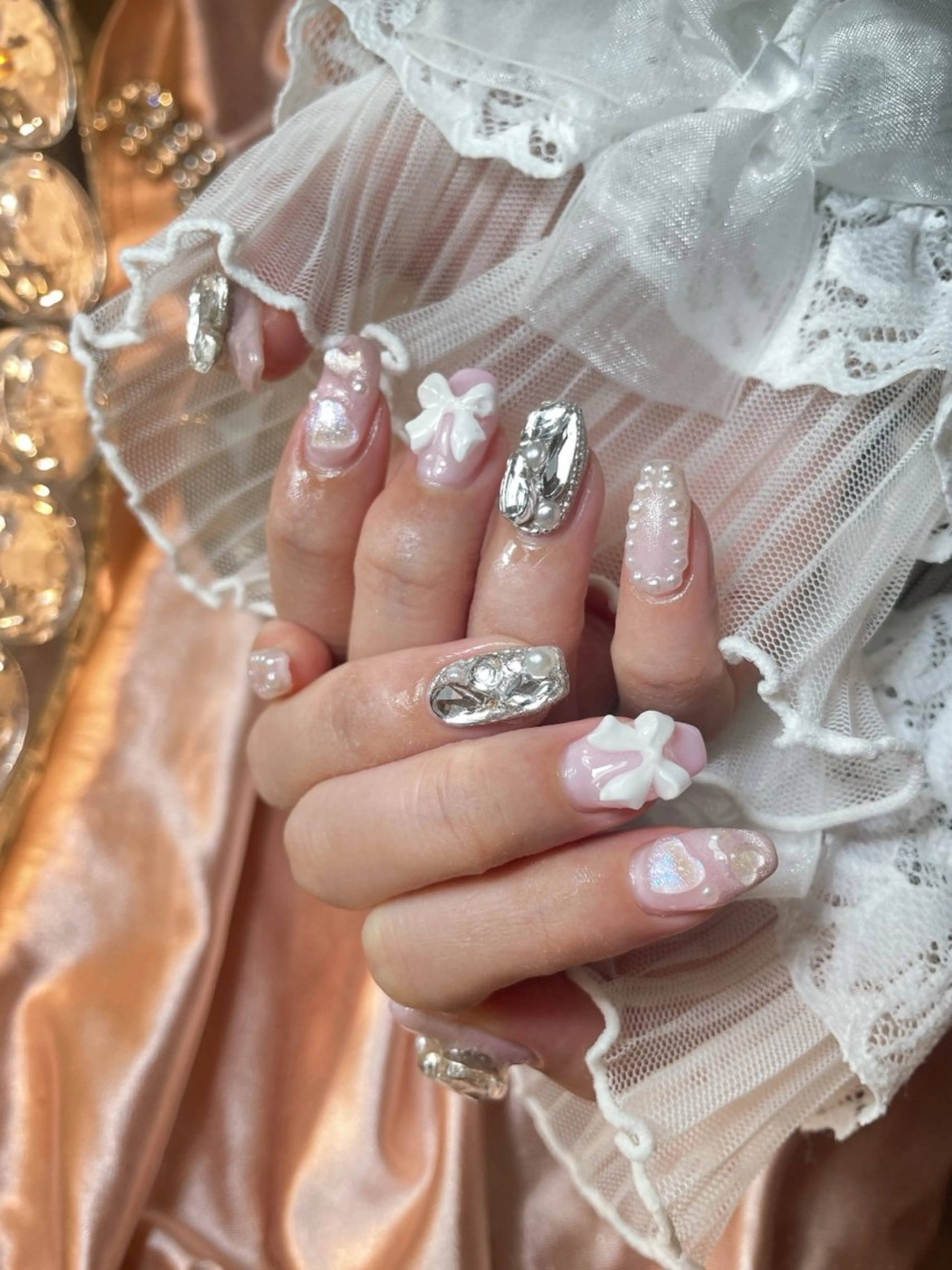 ネイル 23時まで❤︎韓国、 ワンホンネイルのネイルデザイン