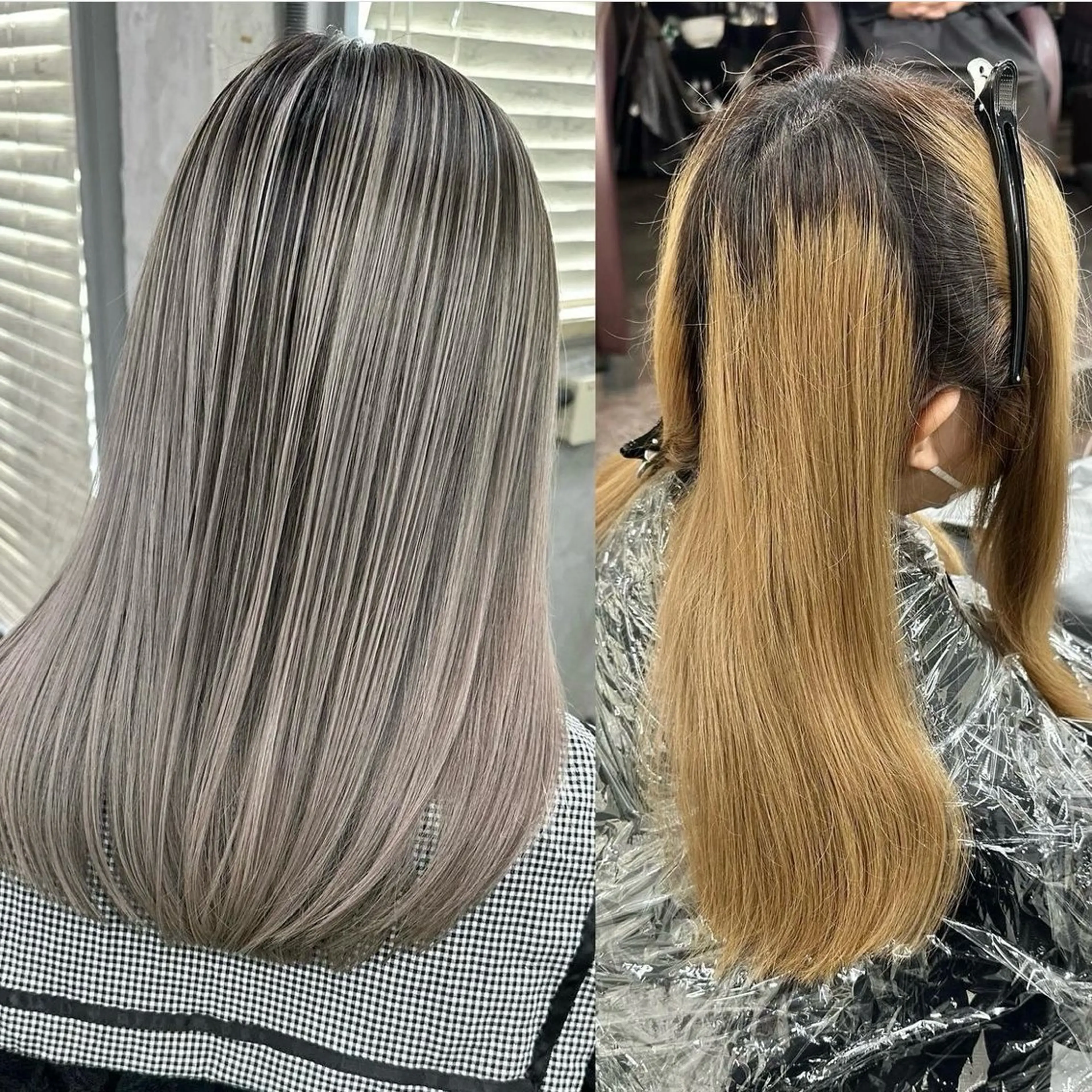 セミロング カラー バレイヤージュ レイヤーカット 【大人海外ヘア】✨️ 横山晃基のヘアスタイル