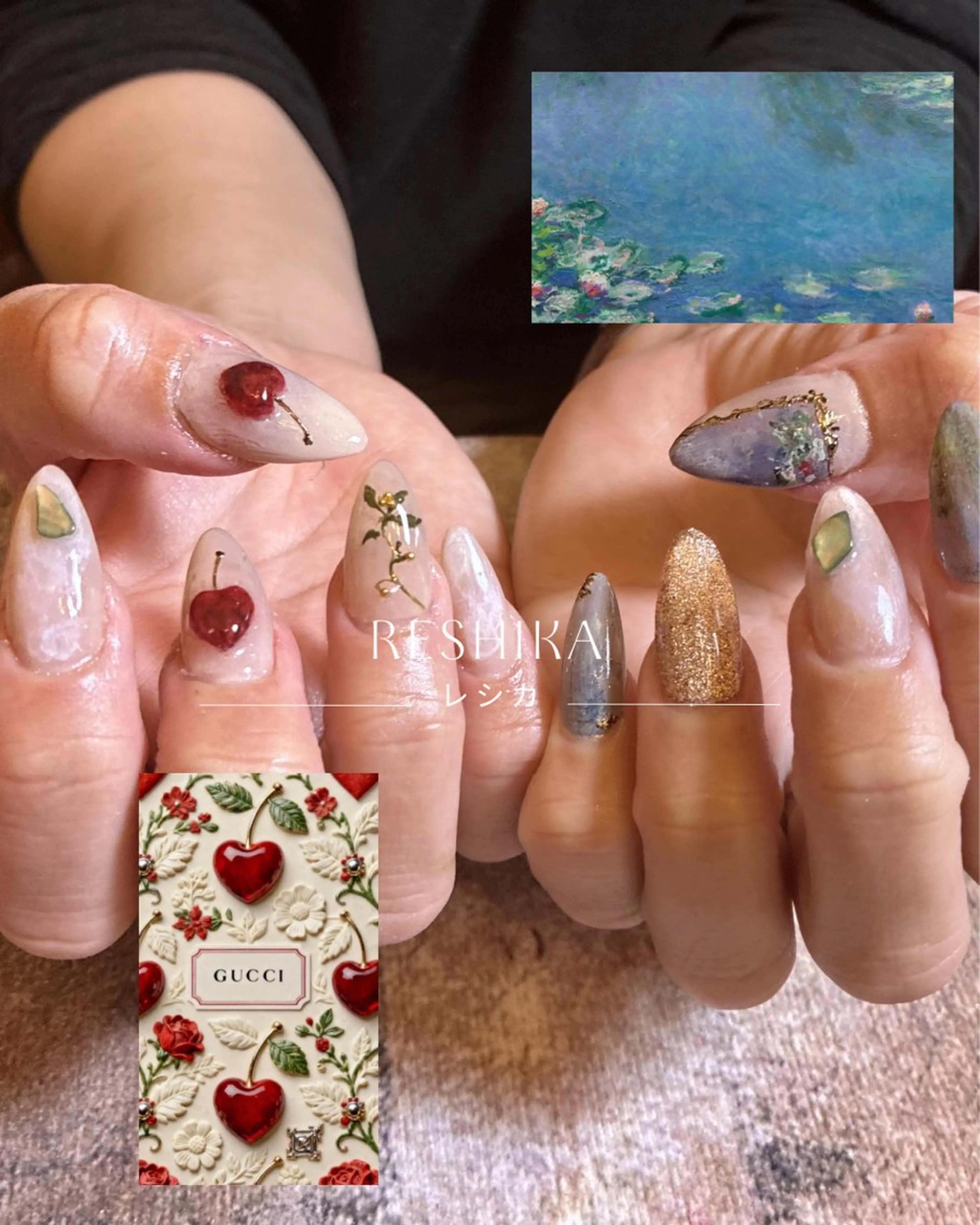 ネイル アートネイル ハート ニュアンスネイル m mのエステ・リラクイメージ