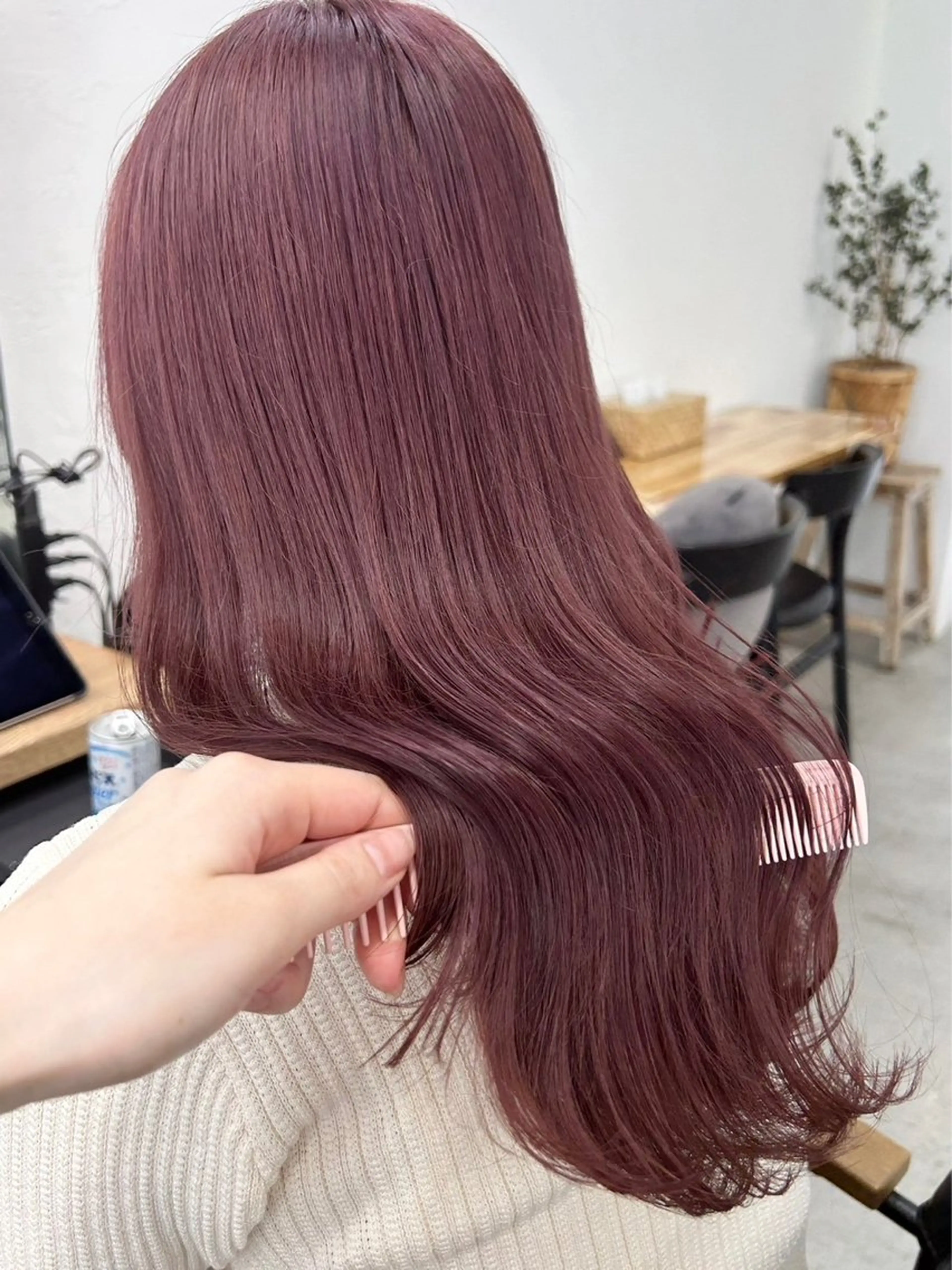 ロング カラー ヘアアレンジ ピンクカラー 🫧透明感カラー/ ナルハ🫧のヘアスタイル