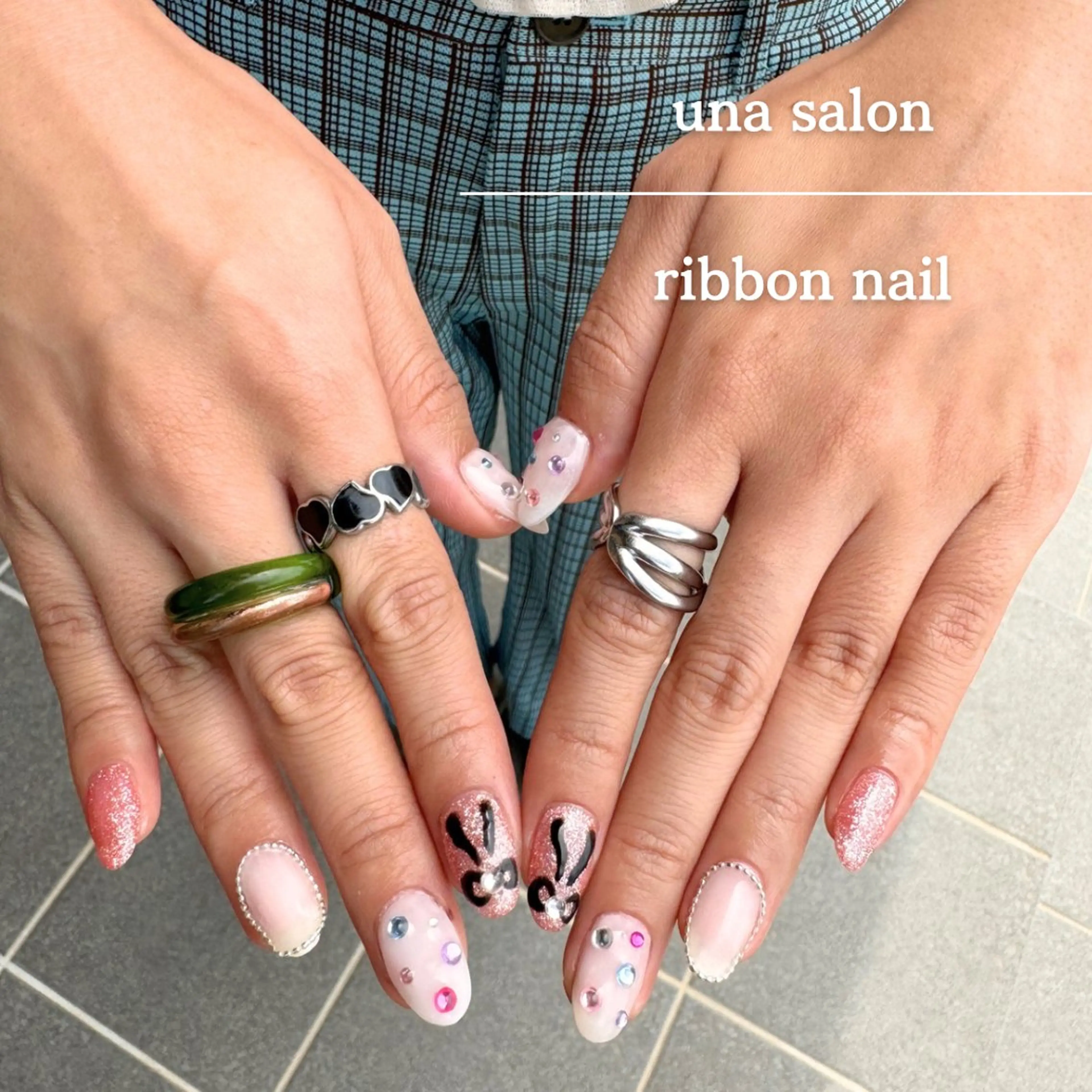 ネイル リボン una salon / ネイル&顔脱毛のネイルデザイン