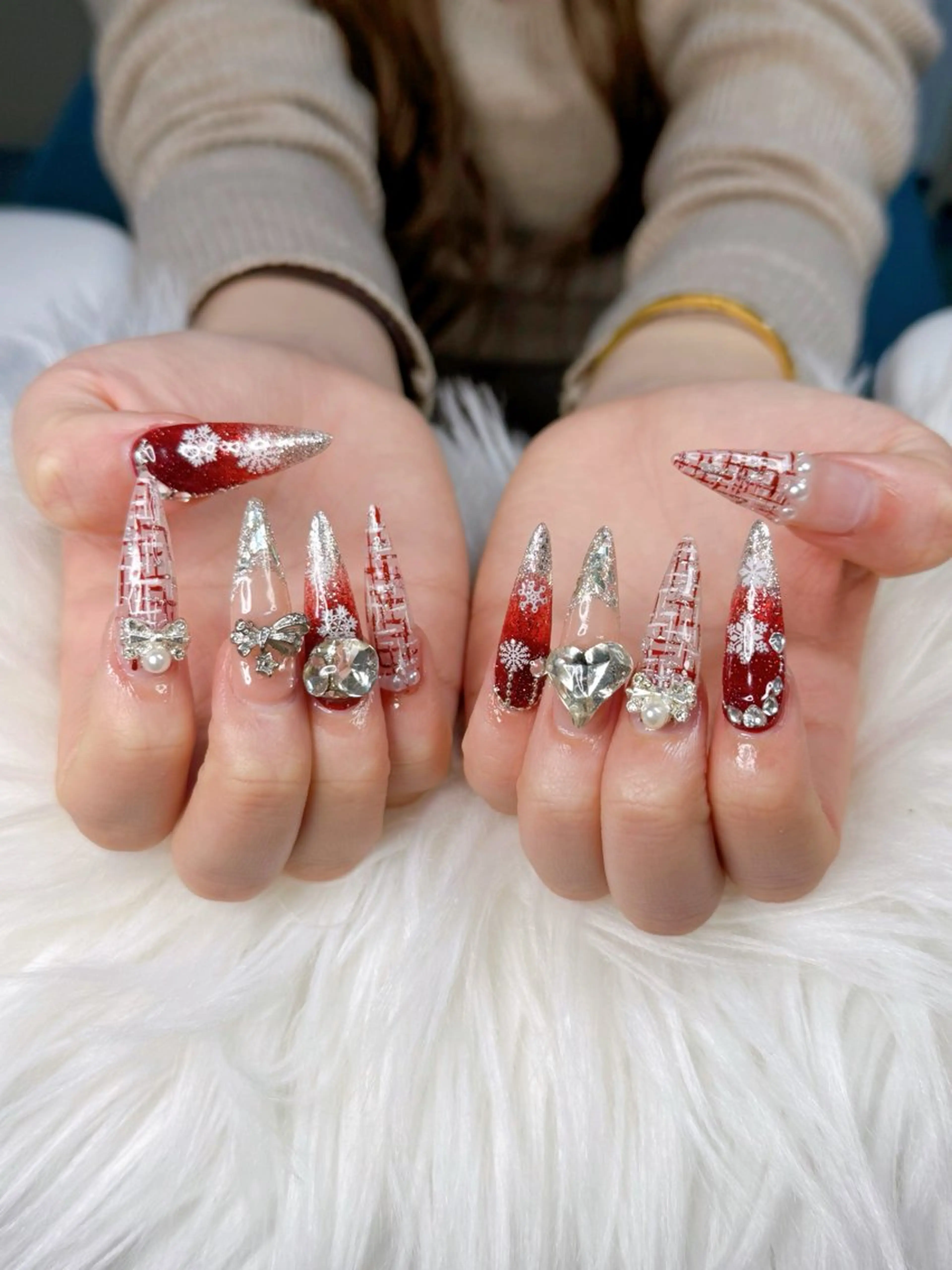 ネイル アートネイル オーロラネイル チークネイル 長さ出し フットネイル Happy Nailのネイルデザイン
