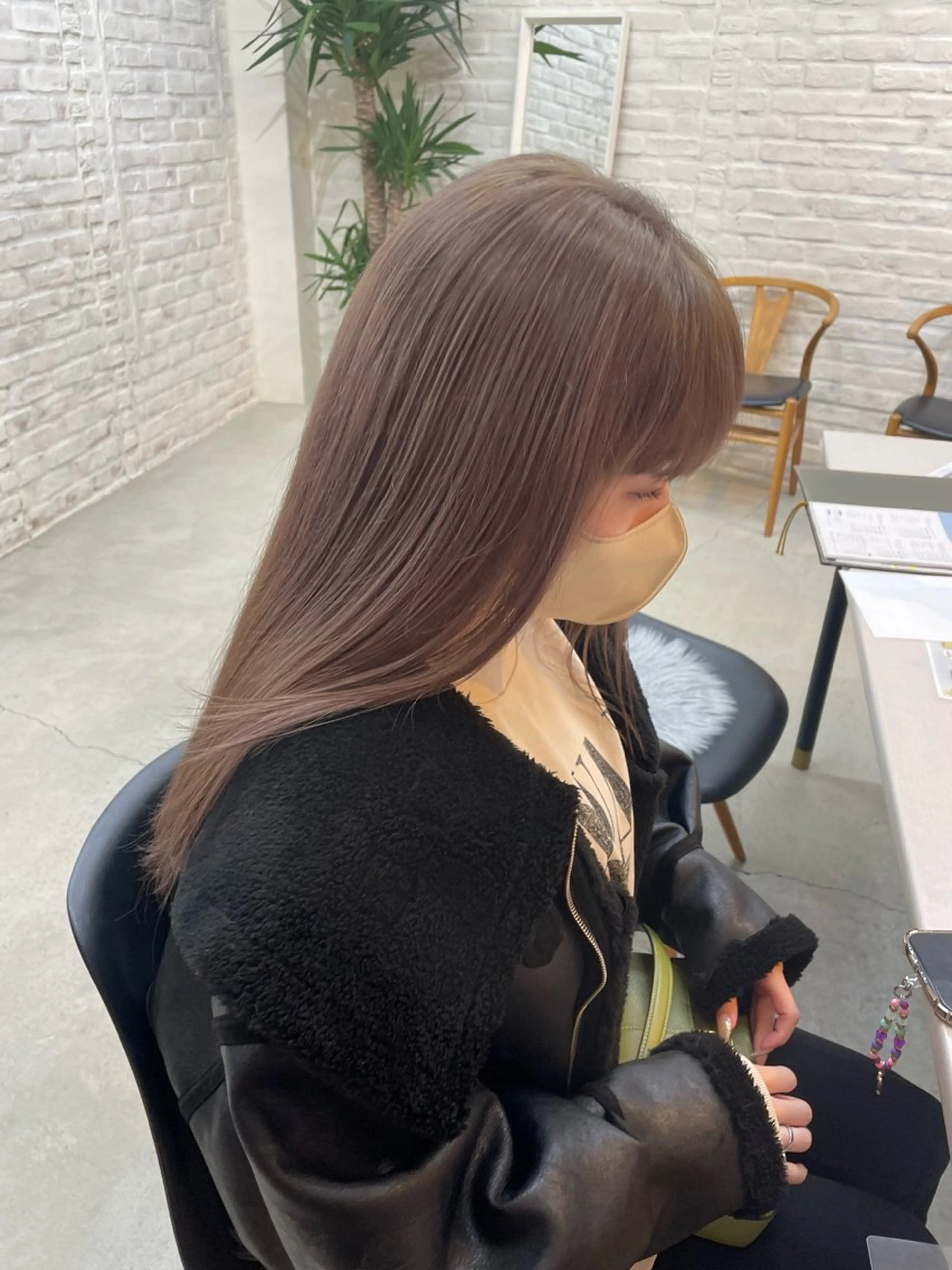 セミロング ヘアカラー テラダ ユウシン西金沢のヘアスタイル