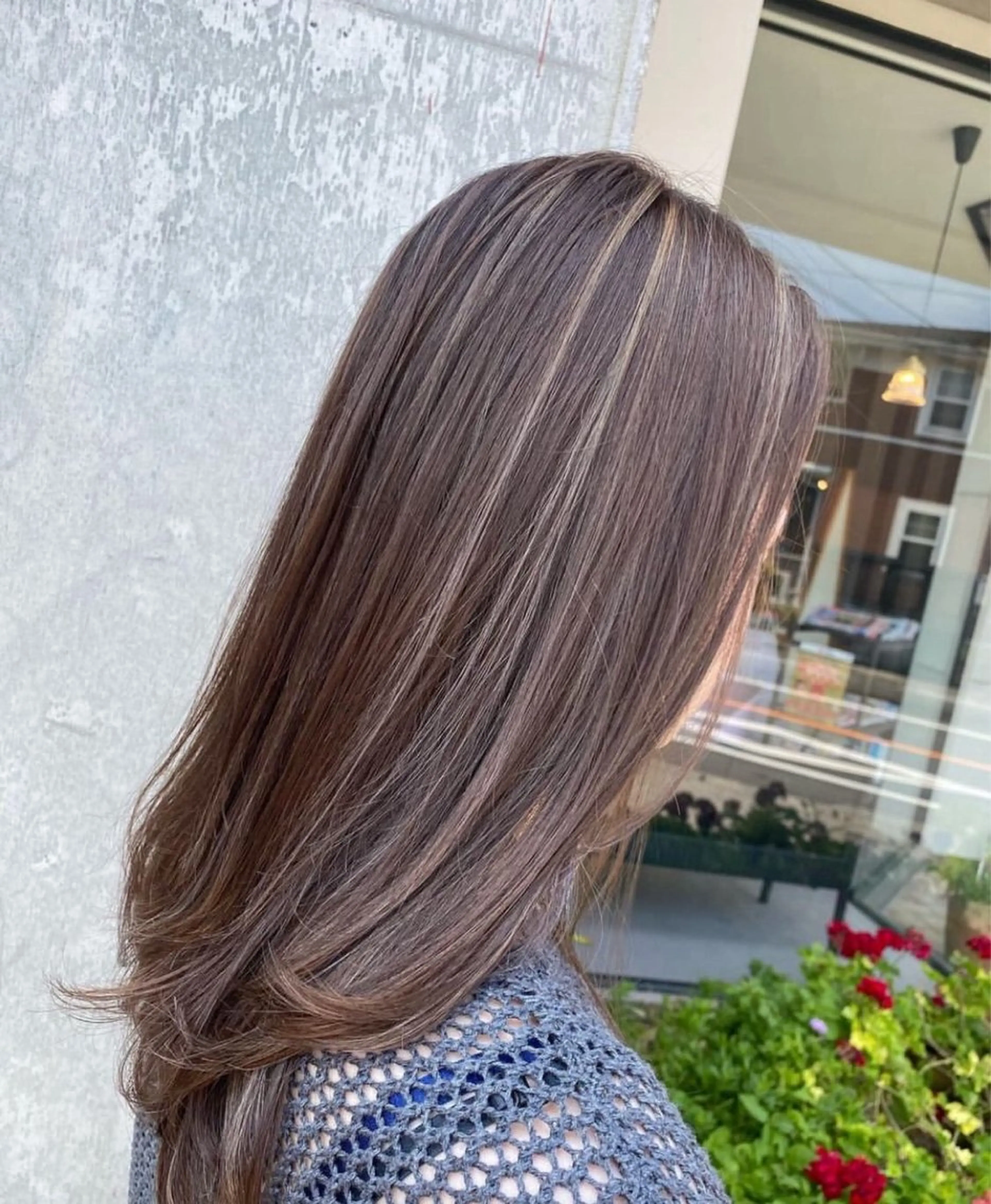 セミロング カラー ハイライトカラー ハイライト カット ヘアカラー 【nook’】 maiのヘアスタイル