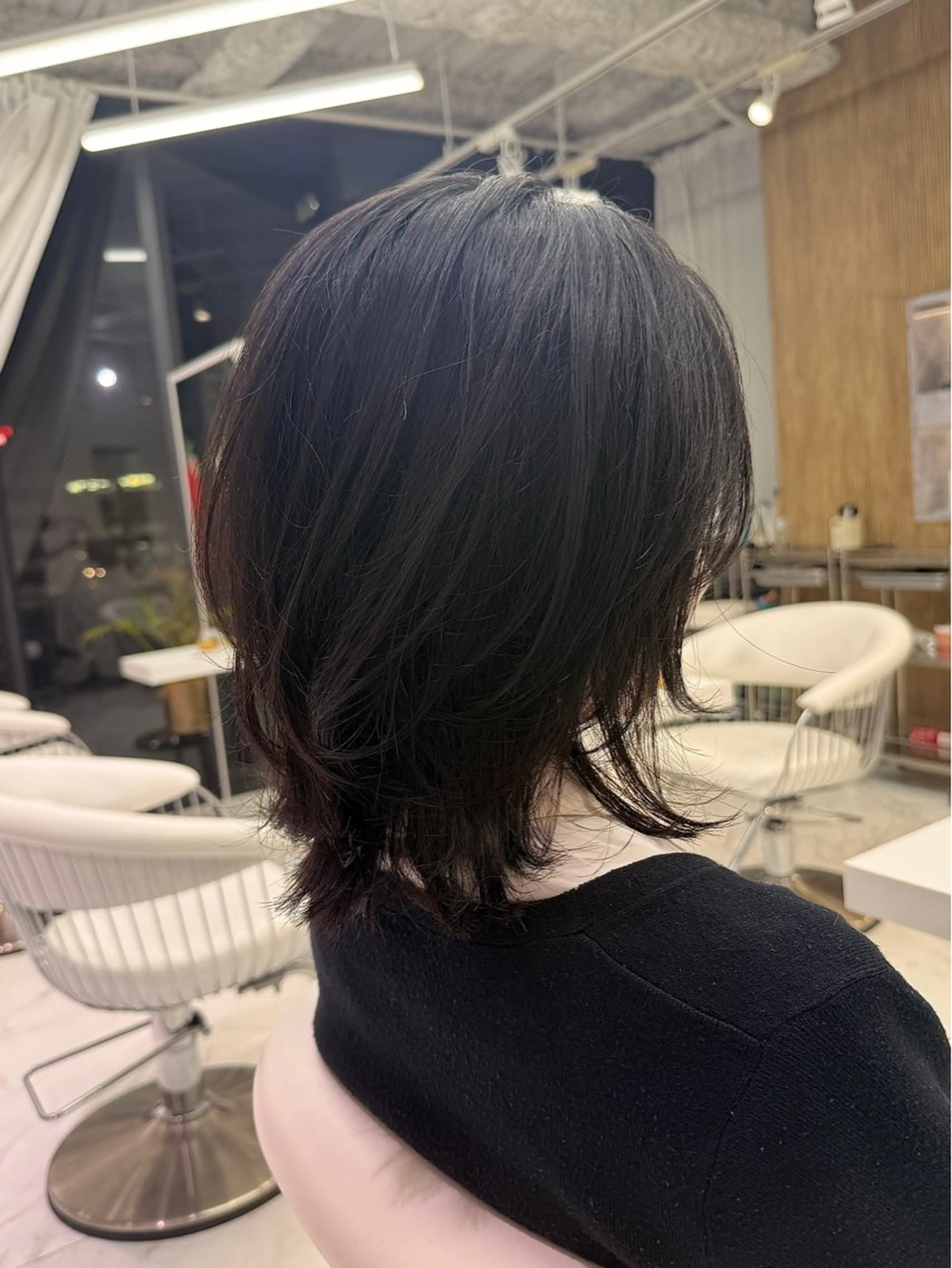 ミディアム レイヤーカット ウルフカット ウルフレイヤー マイ /暖色カラーのヘアスタイル