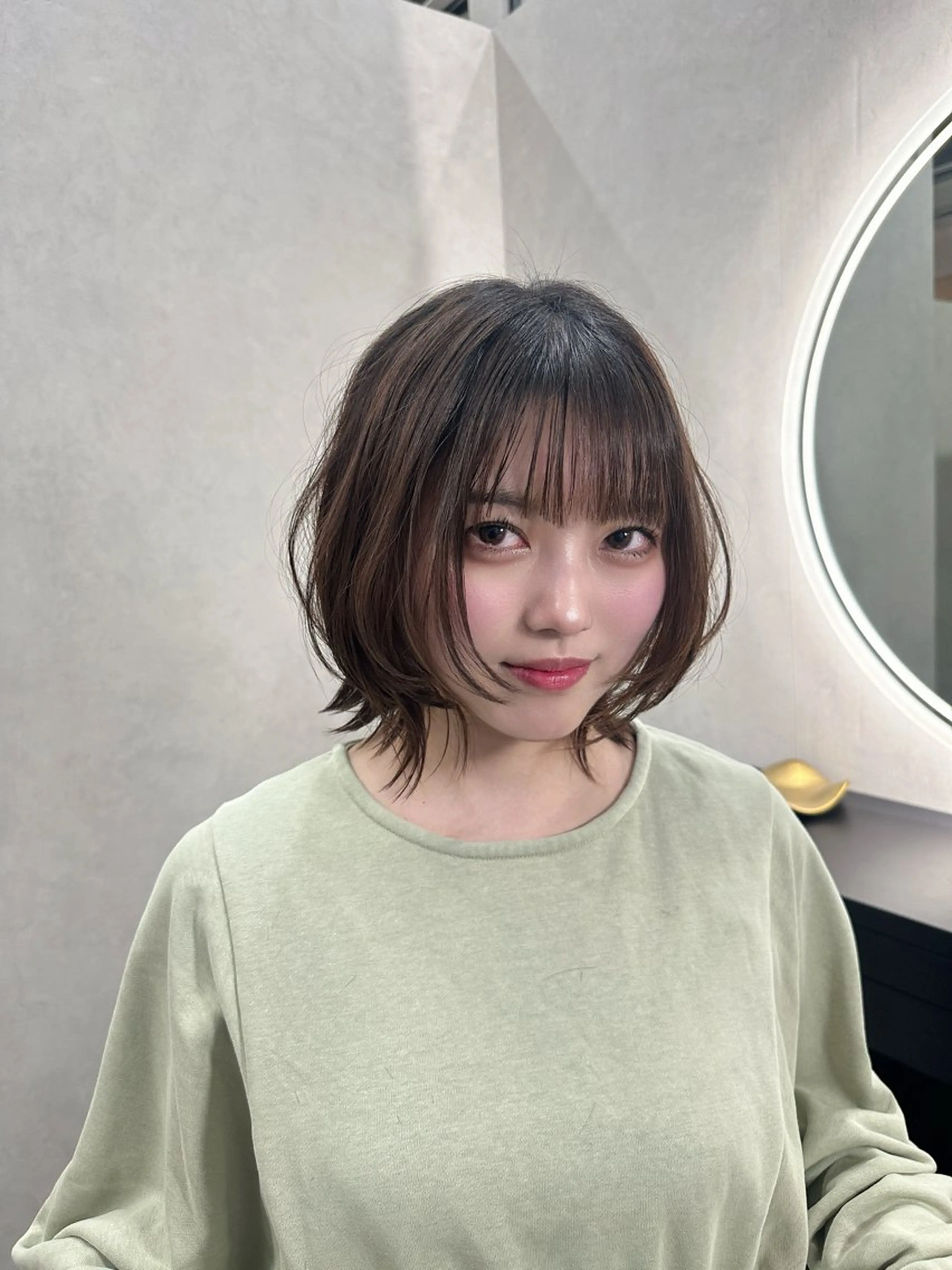 ミディアム ace 梅田所属・ツヤ髪レイヤー/ 顔まわり/kokiのヘアスタイル