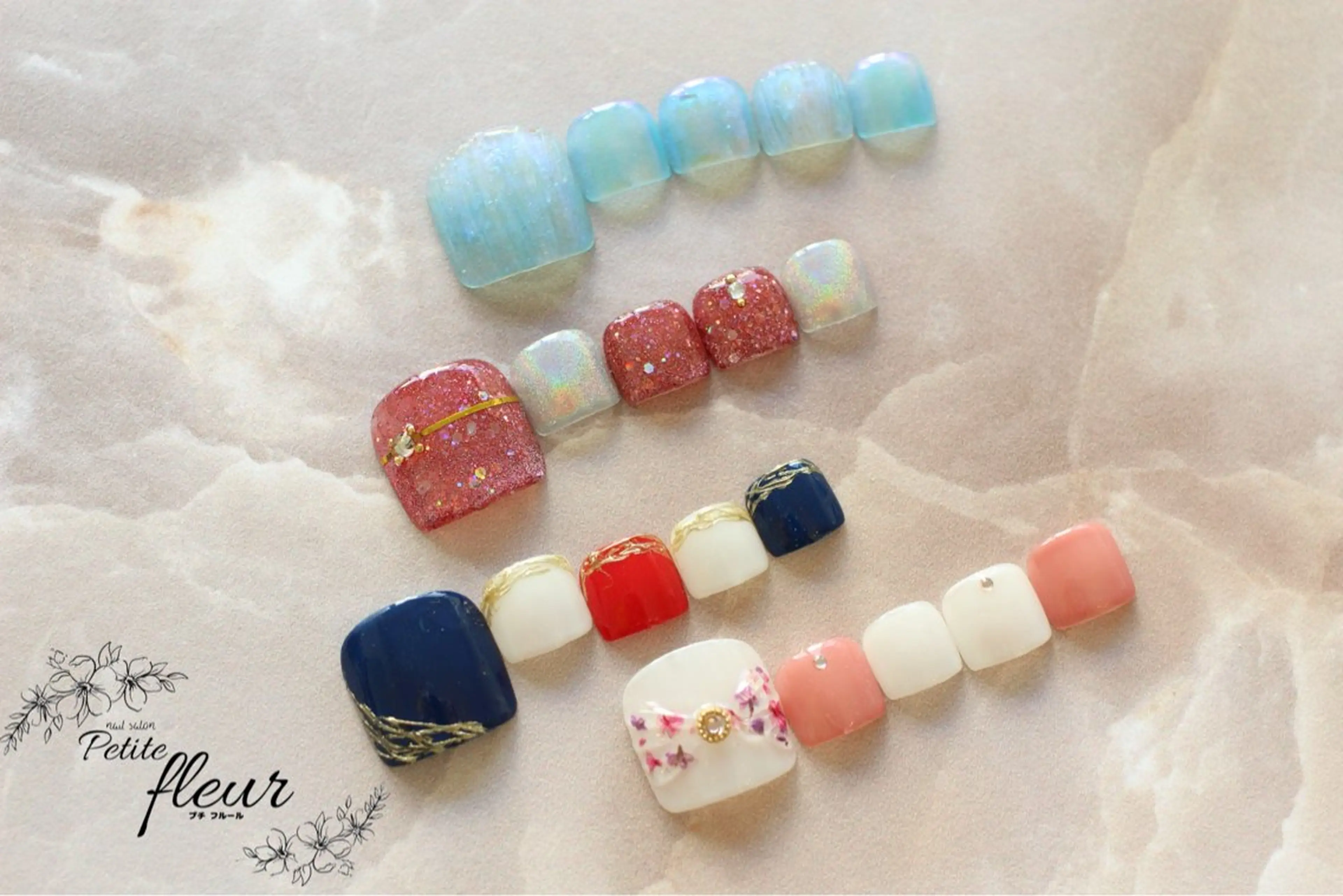 ネイル フットネイル ❁⃘*。Petite fleur❁⃘*りさのネイルデザイン