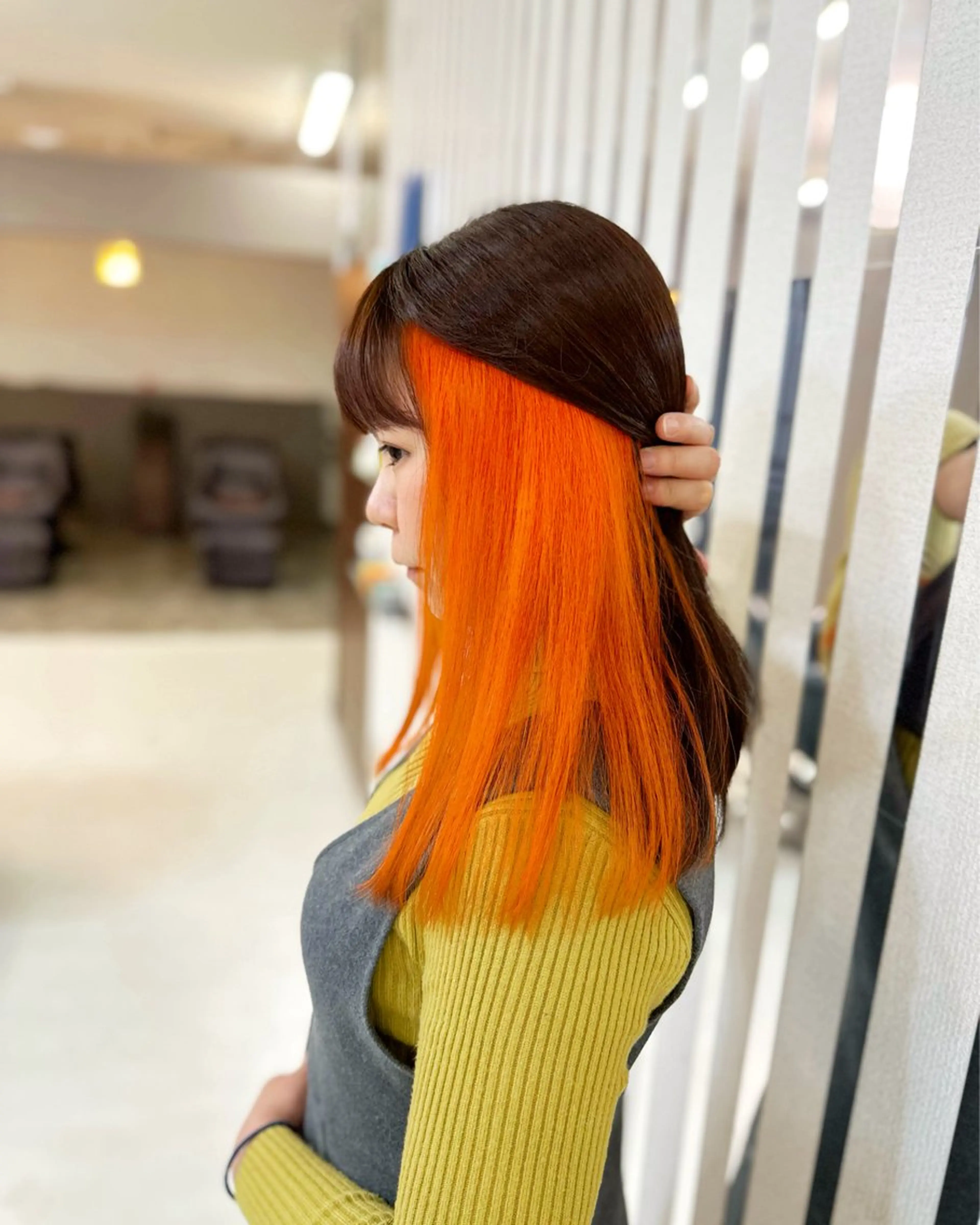 セミロング カラー イヤリングカラー YURI ✨のヘアスタイル