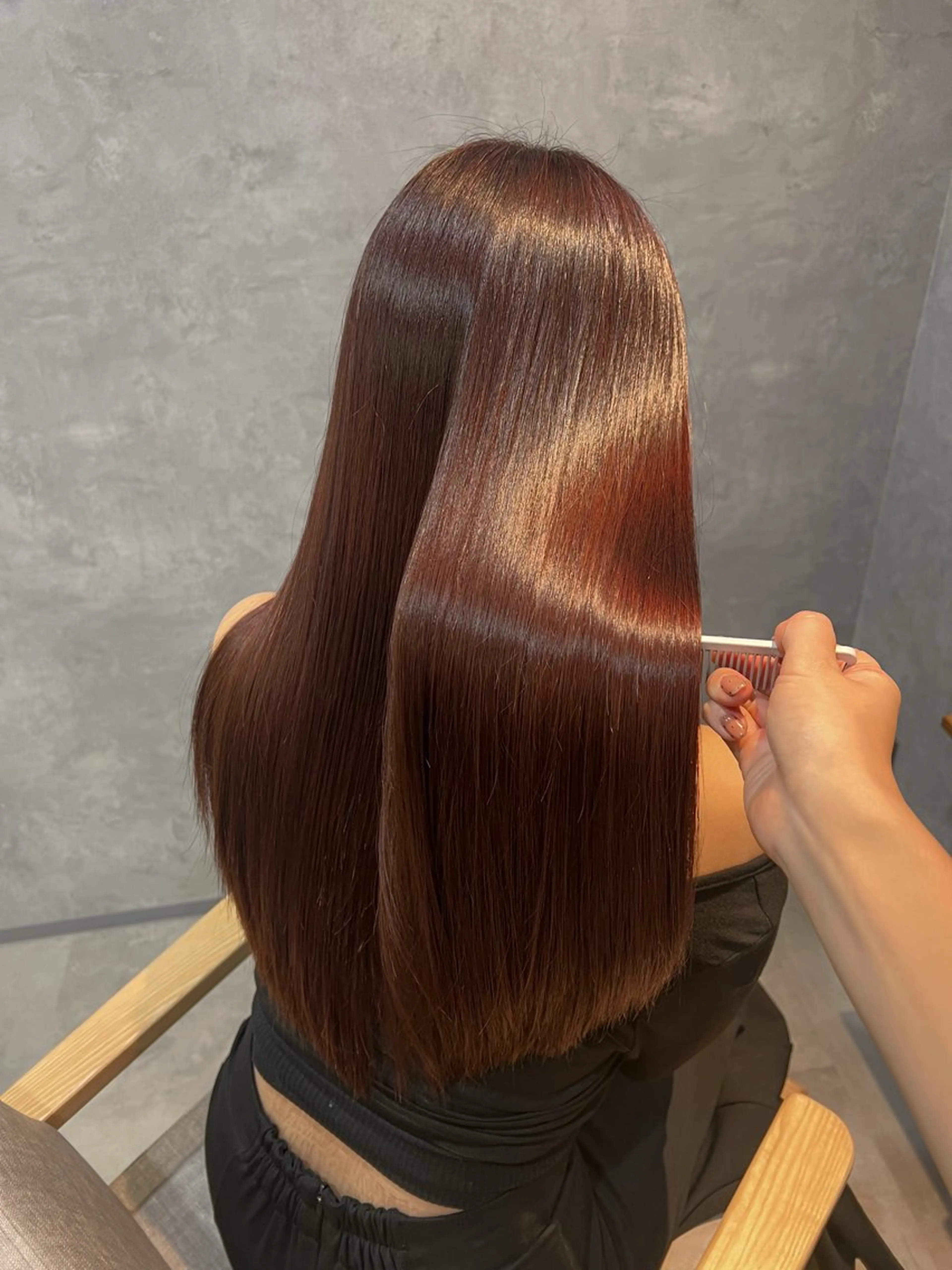 ロング 髪質改善 縮毛矯正 トリートメント 酸熱トリートメント 中村 ひなたのヘアスタイル