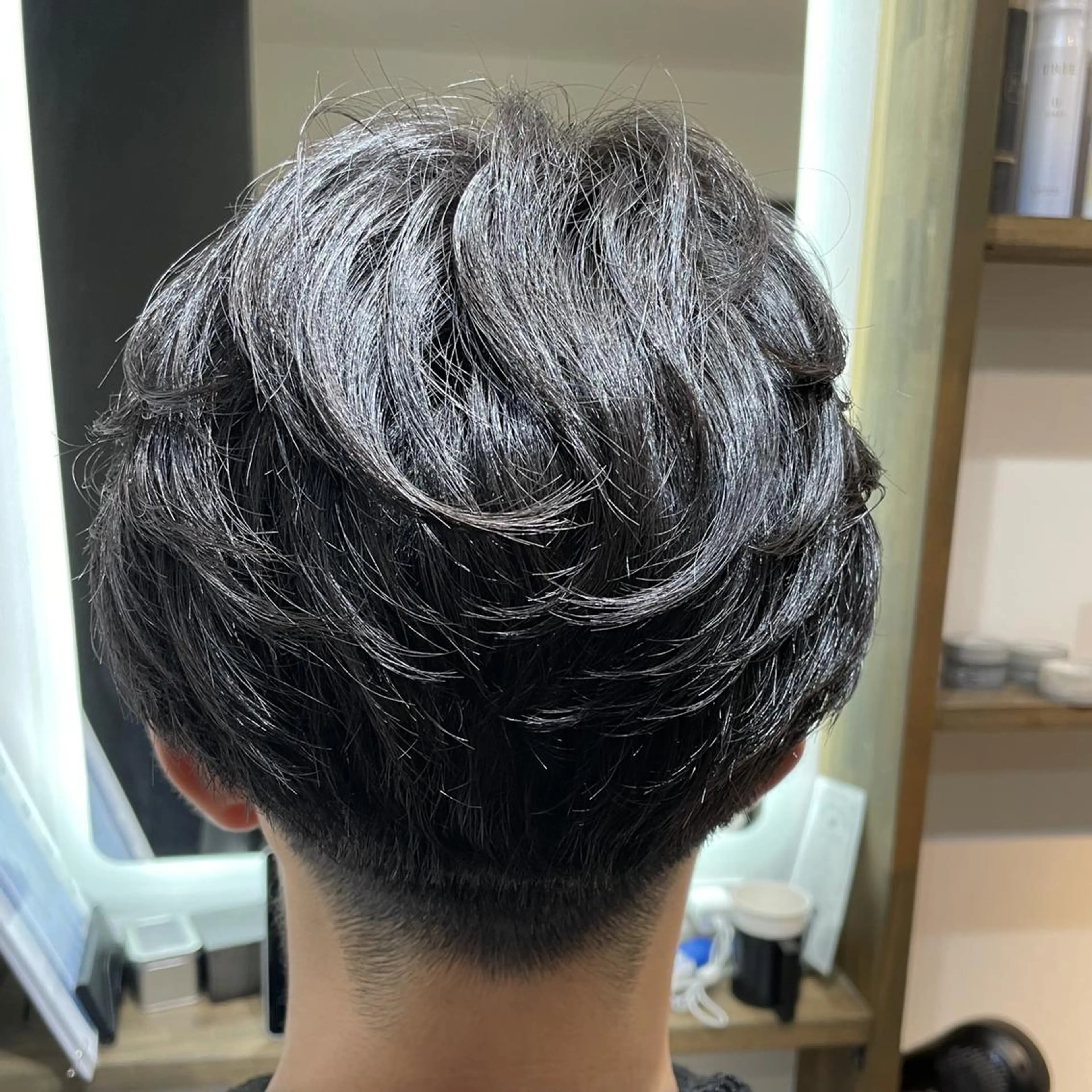 ショート パーマ メンズ フェザーパーマ メンズパーマ メンズウルフカット ウルフカット カット パーマ パーマPrivate SalonNoa名駅のヘアスタイル
