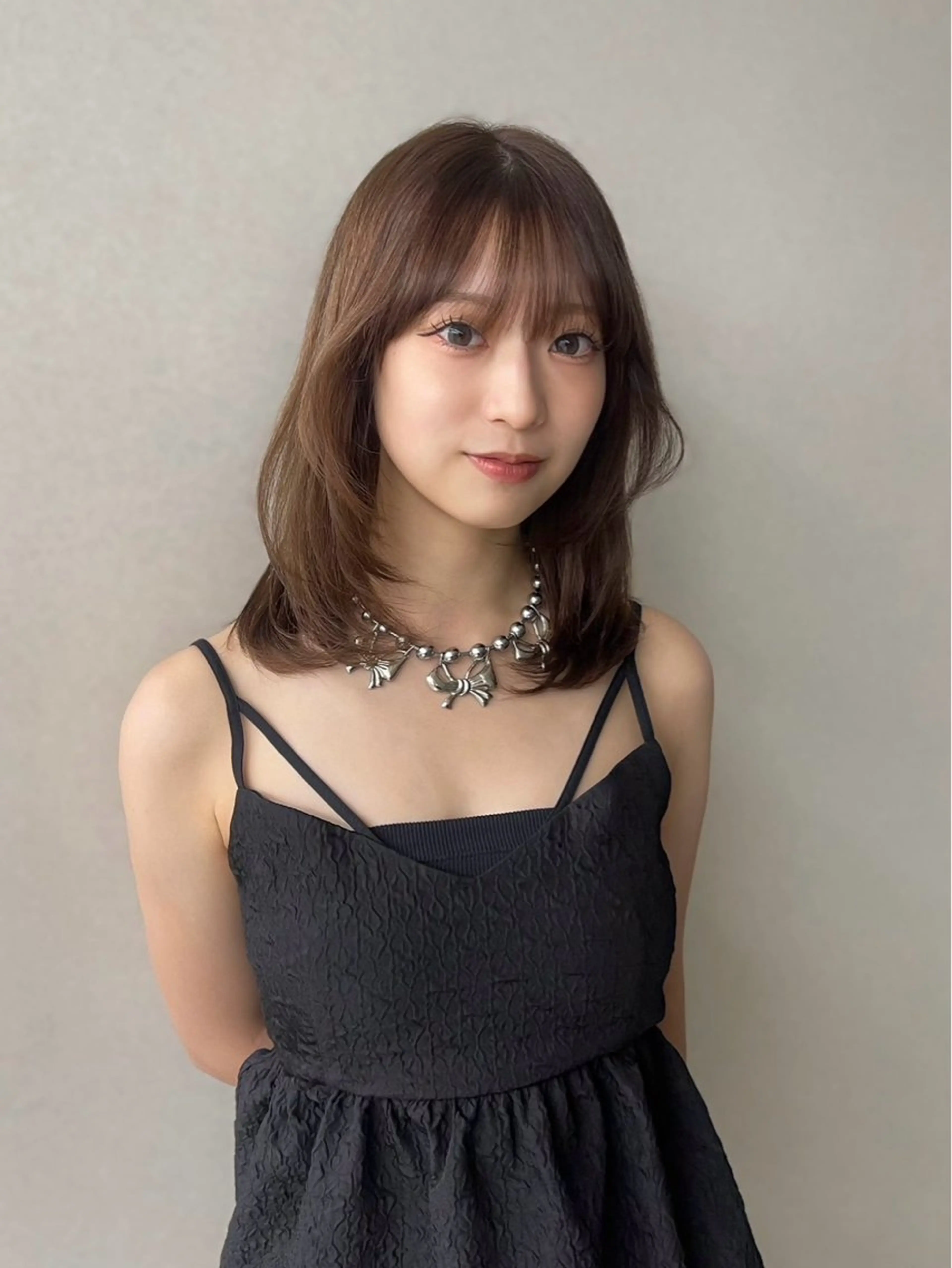 ミディアム 韓国風ヘア トリートメント 酸熱トリートメント ヘアカラー トリートメント 銀座☀️ボブ美容師 佐藤ルイのヘアスタイル