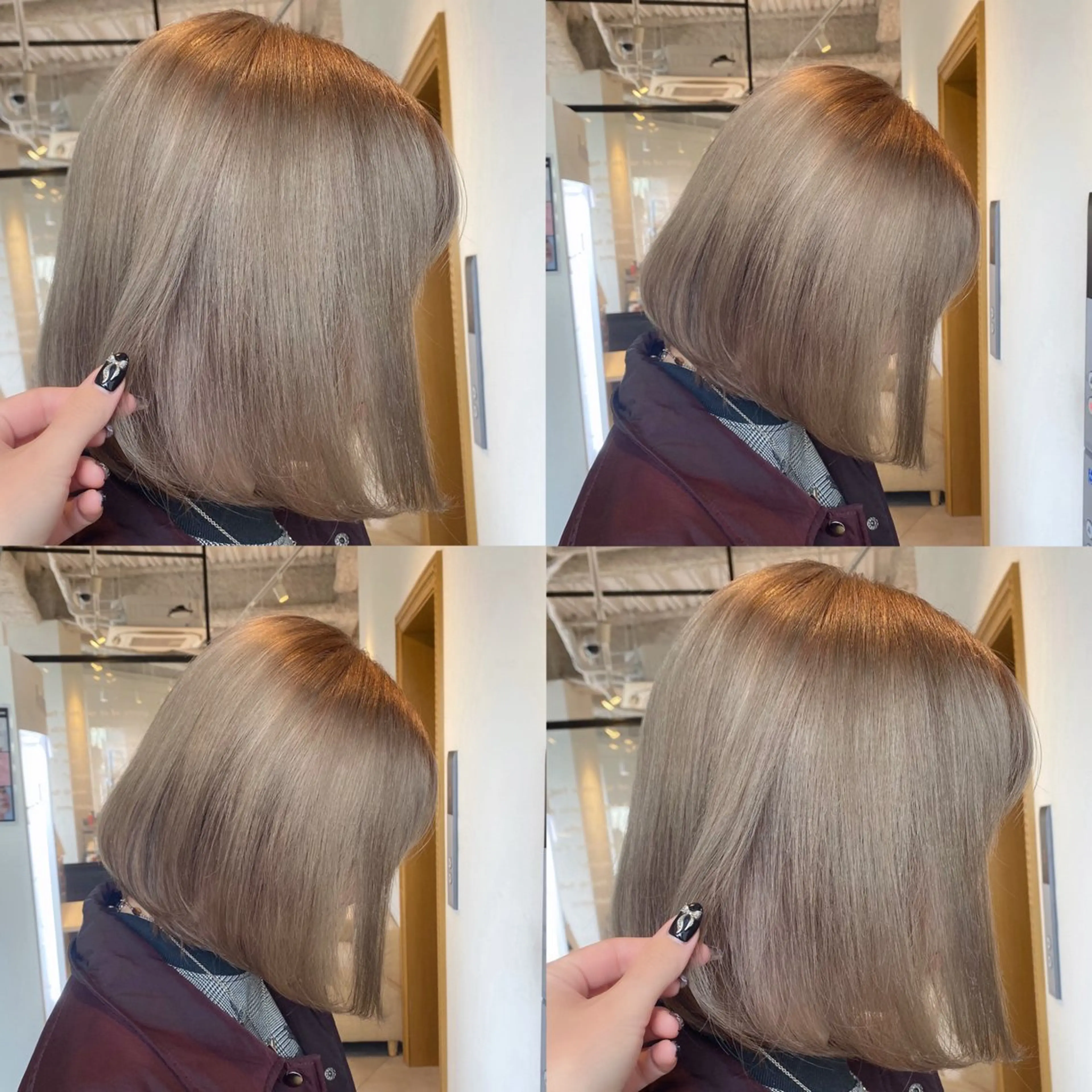 ミディアム カラー ベージュカラー ブリーチ ケアブリーチ ダブルカラー ハイトーンカラー 肌に馴染むハイトーン /ミルクティーカラーのヘアスタイル