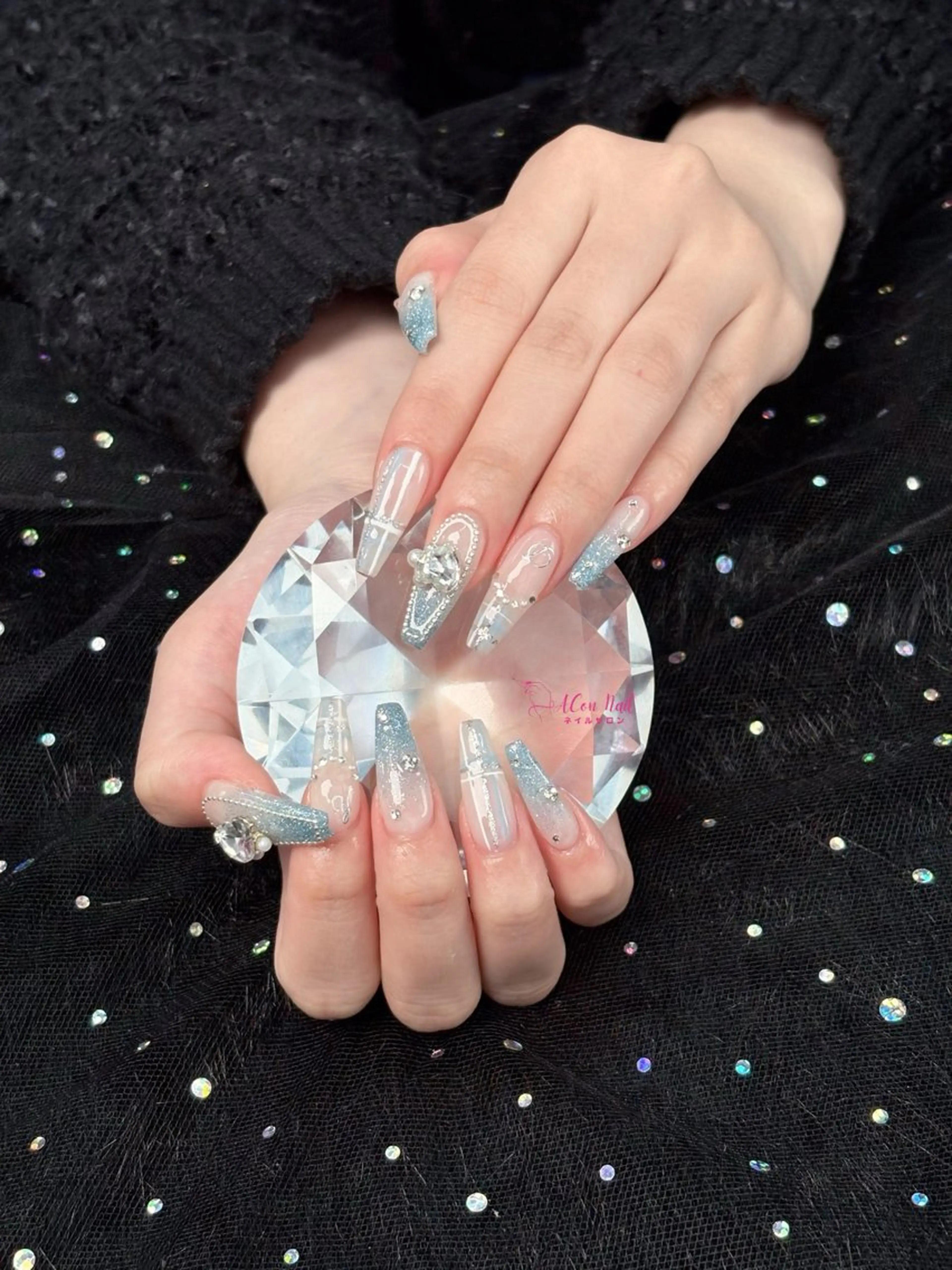ネイル 桜ネイル 長さ出し フラワーネイル フレンチネイル ジェルネイル ハンドネイル ACon NailSalonのネイルデザイン