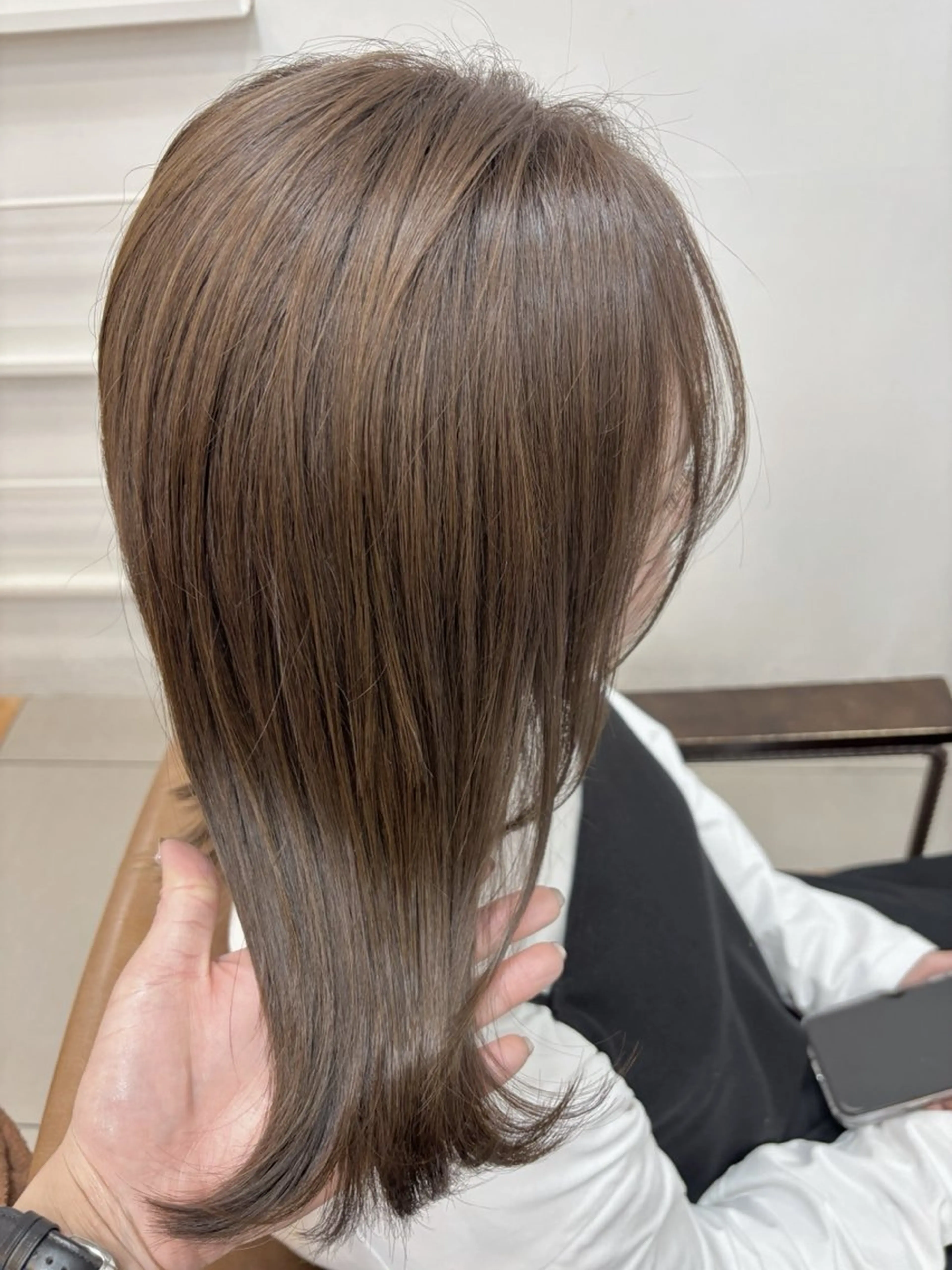ミディアム カラー グレージュ トリートメント ヘアカラー トリートメント 頭皮×髪質改善 透明感カラー💎中村のヘアスタイル
