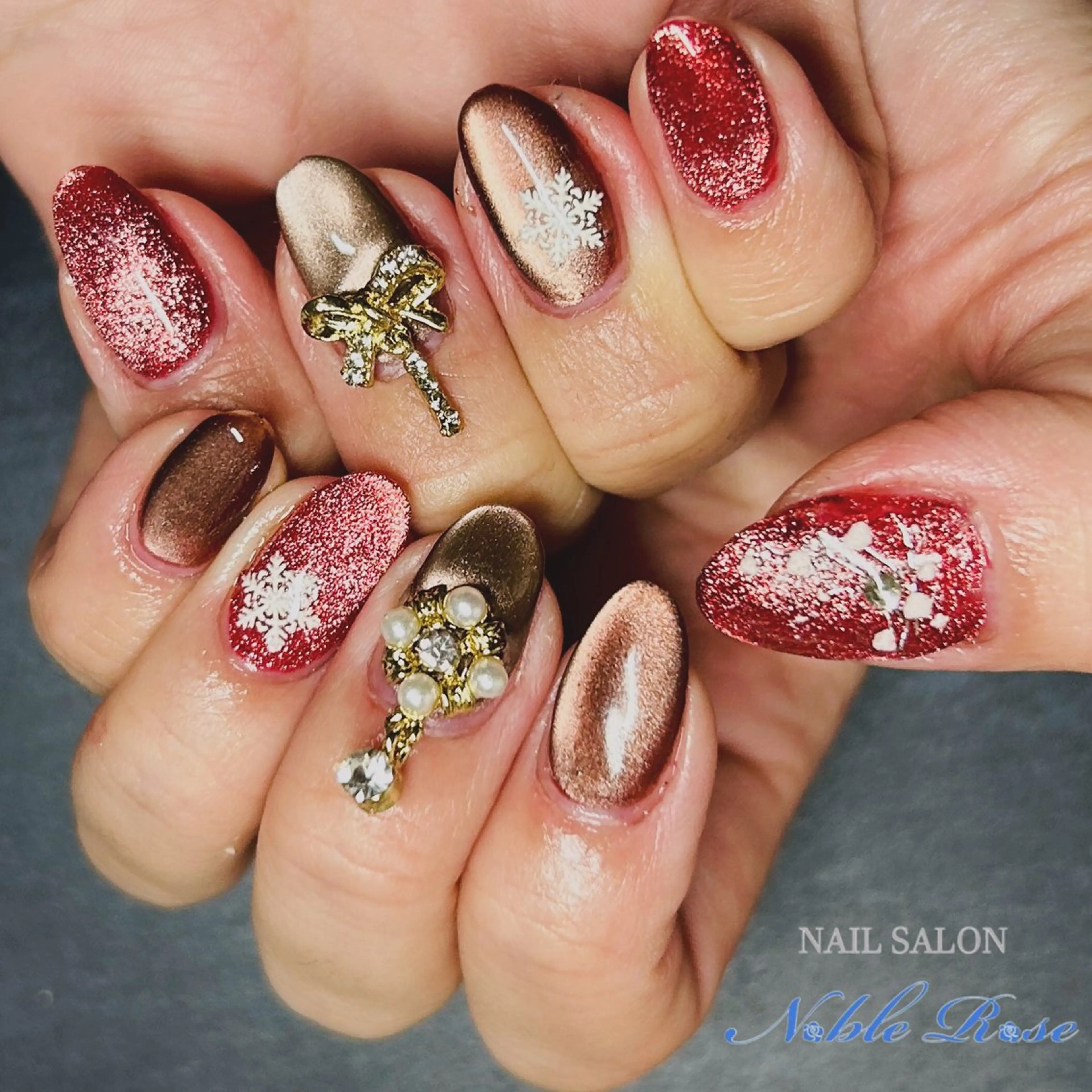 ネイル ハンドネイル Noble Rose🥀のネイルデザイン
