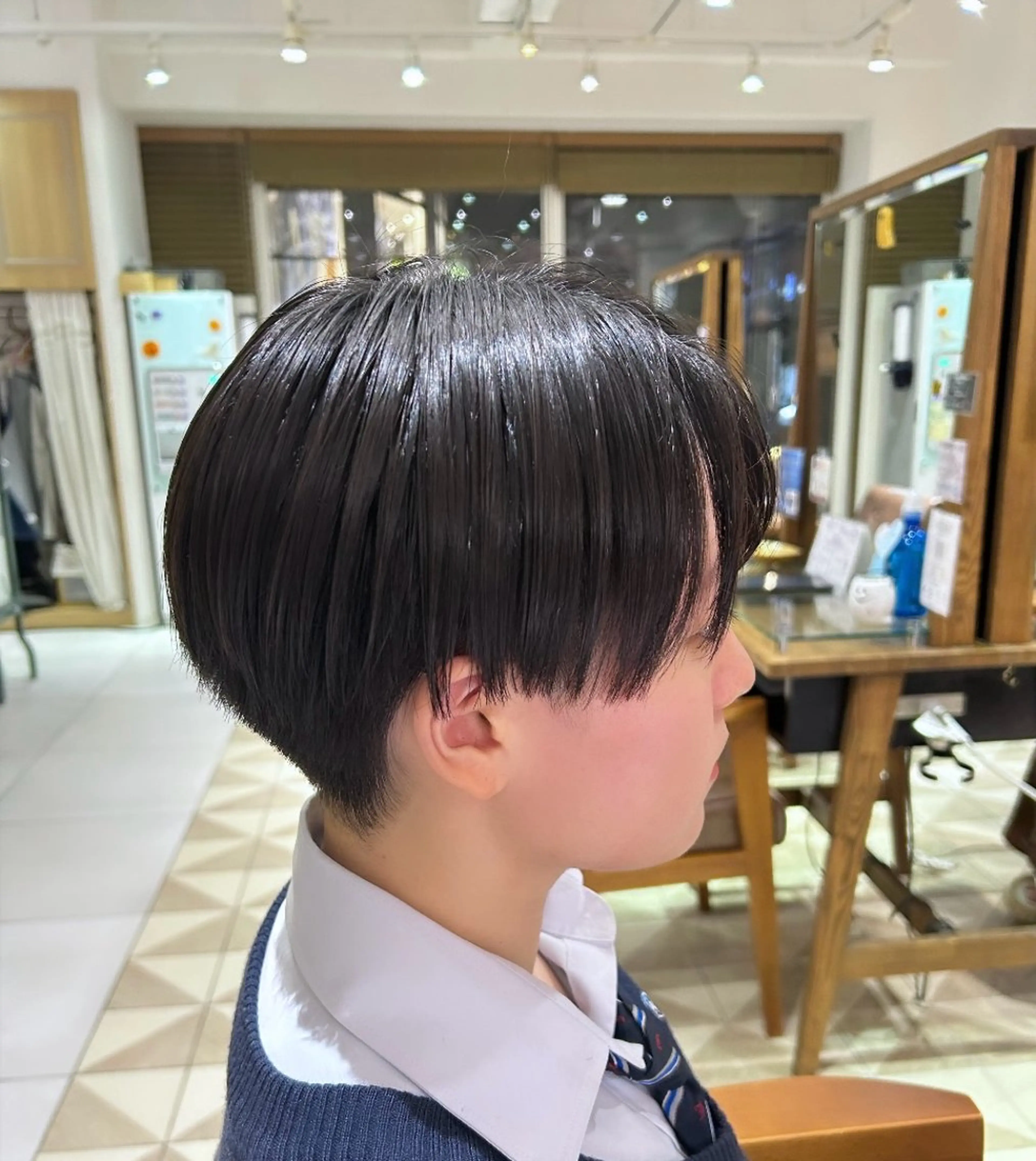 ショート メンズ カット ヘッドスパ 吉水 彩乃 /ボブ/艶感カラーのヘアスタイル