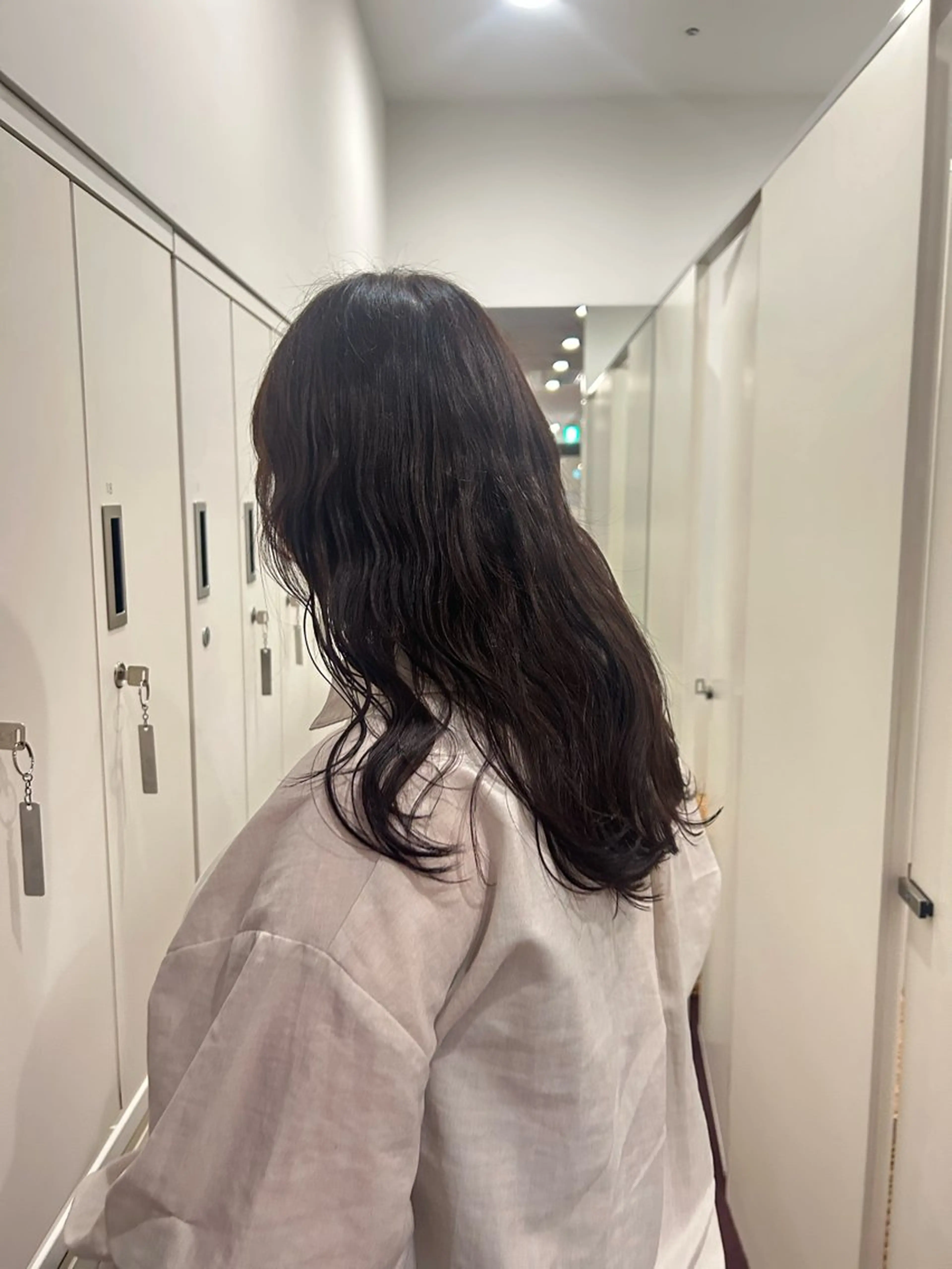 セミロング カラー オレンジ 山本 夏樹のヘアスタイル