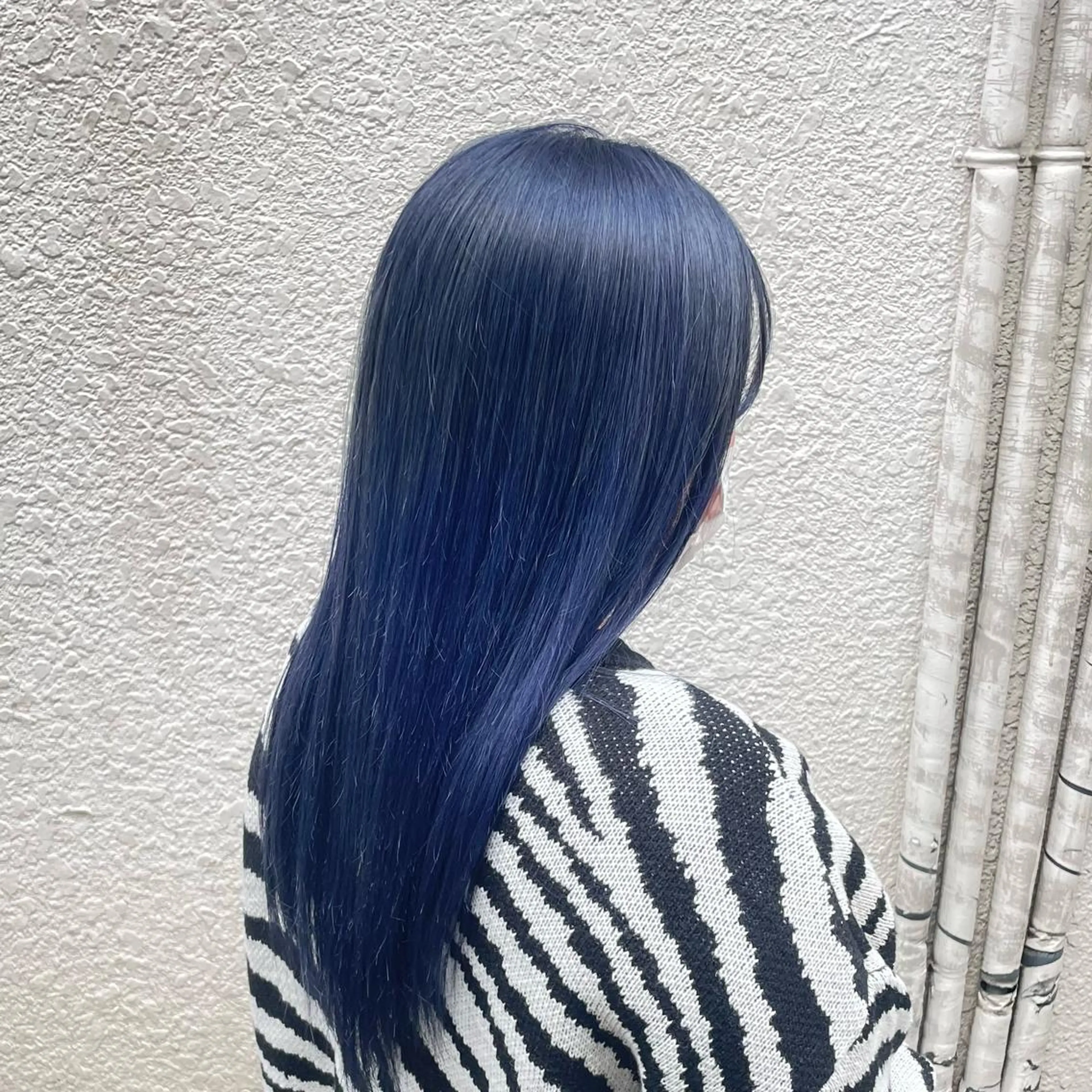 ロング カラー ブルーカラー ネイビーカラー ヘアカラー 🧸赤み消し🐾 ラベンダ/ミルクティのヘアスタイル