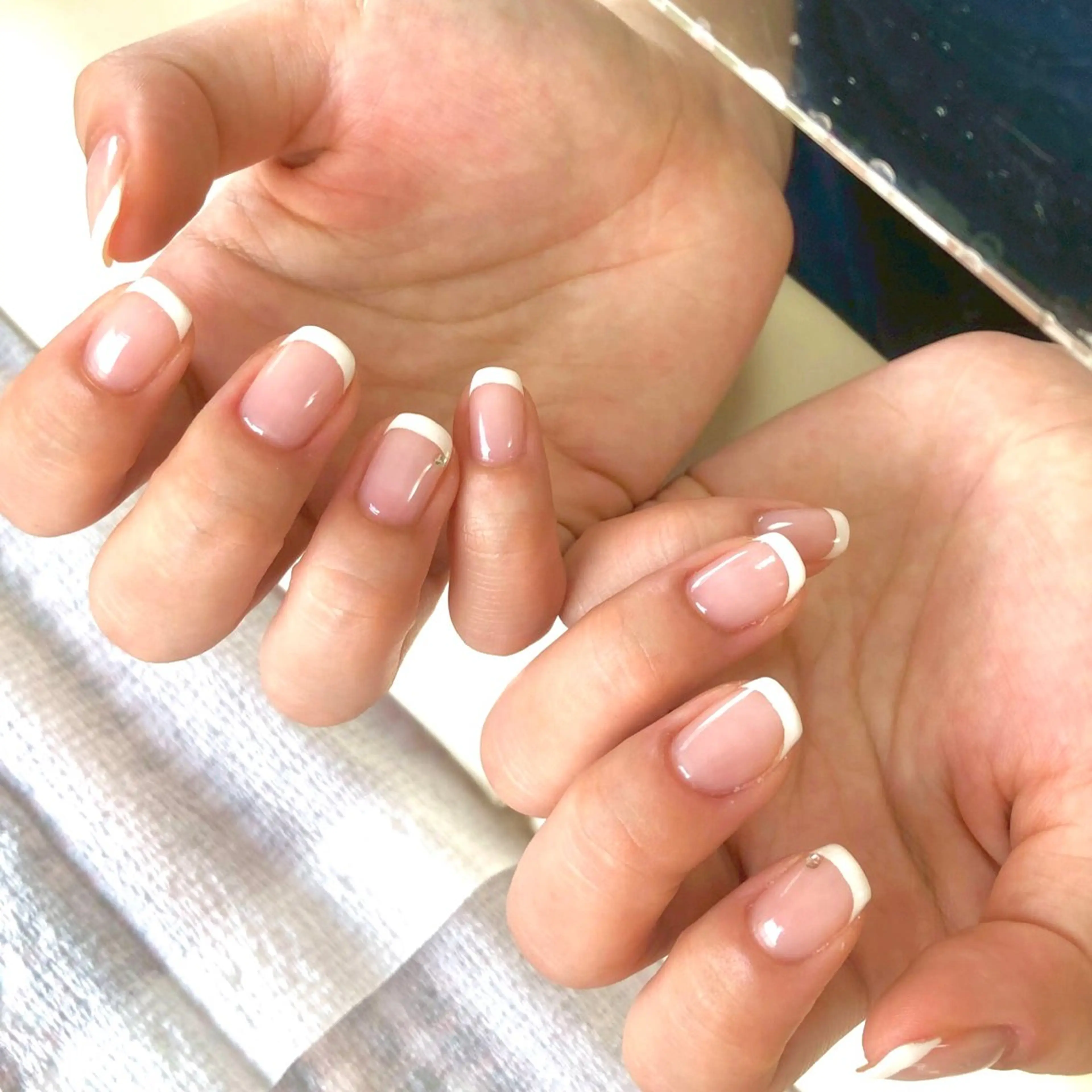 ネイル クリアネイル フレンチネイル シンプルネイル ハンドネイル salon *meehoのネイルデザイン