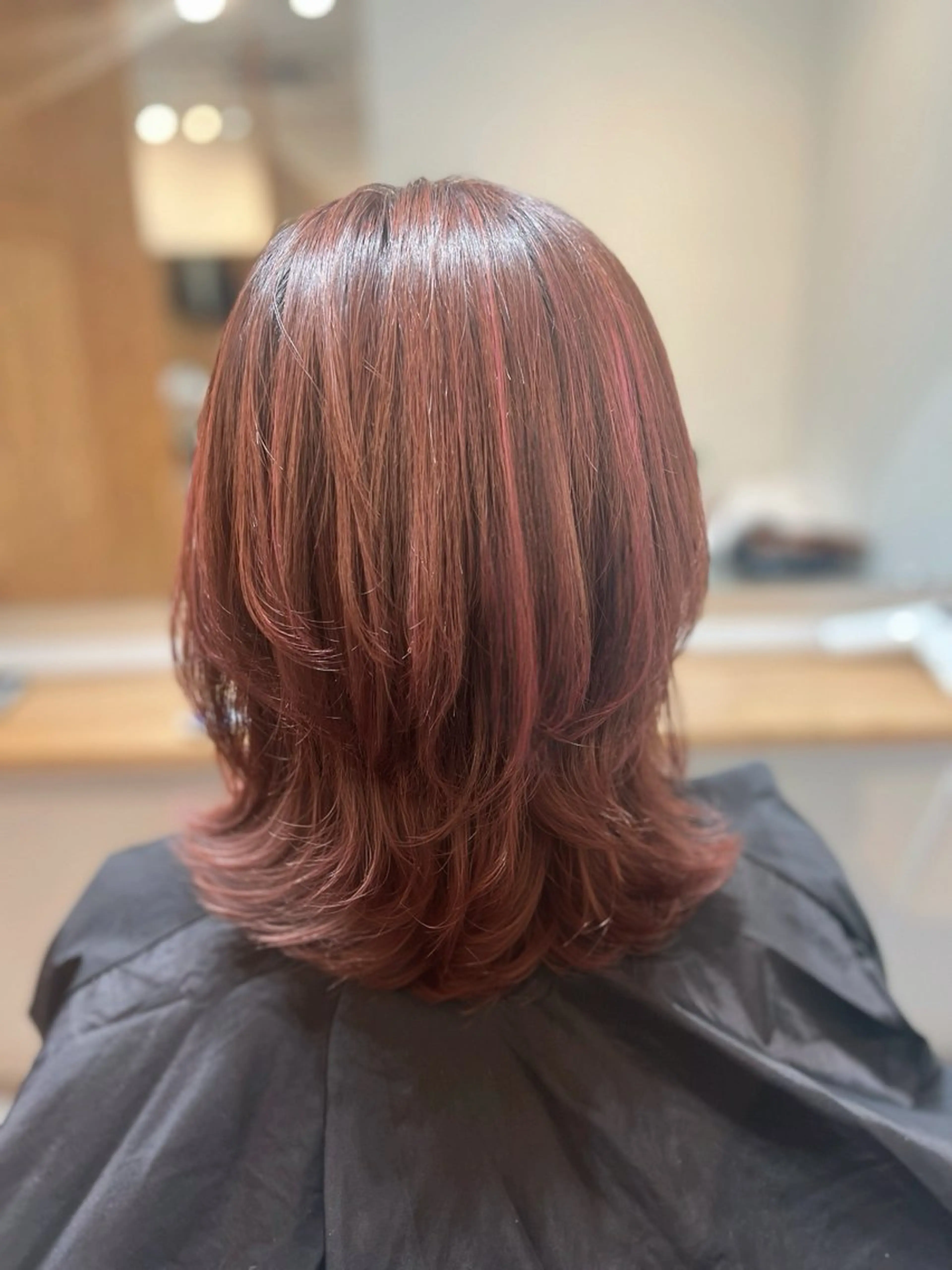 ミディアム カラー パーマ 小野 ふみこのヘアスタイル