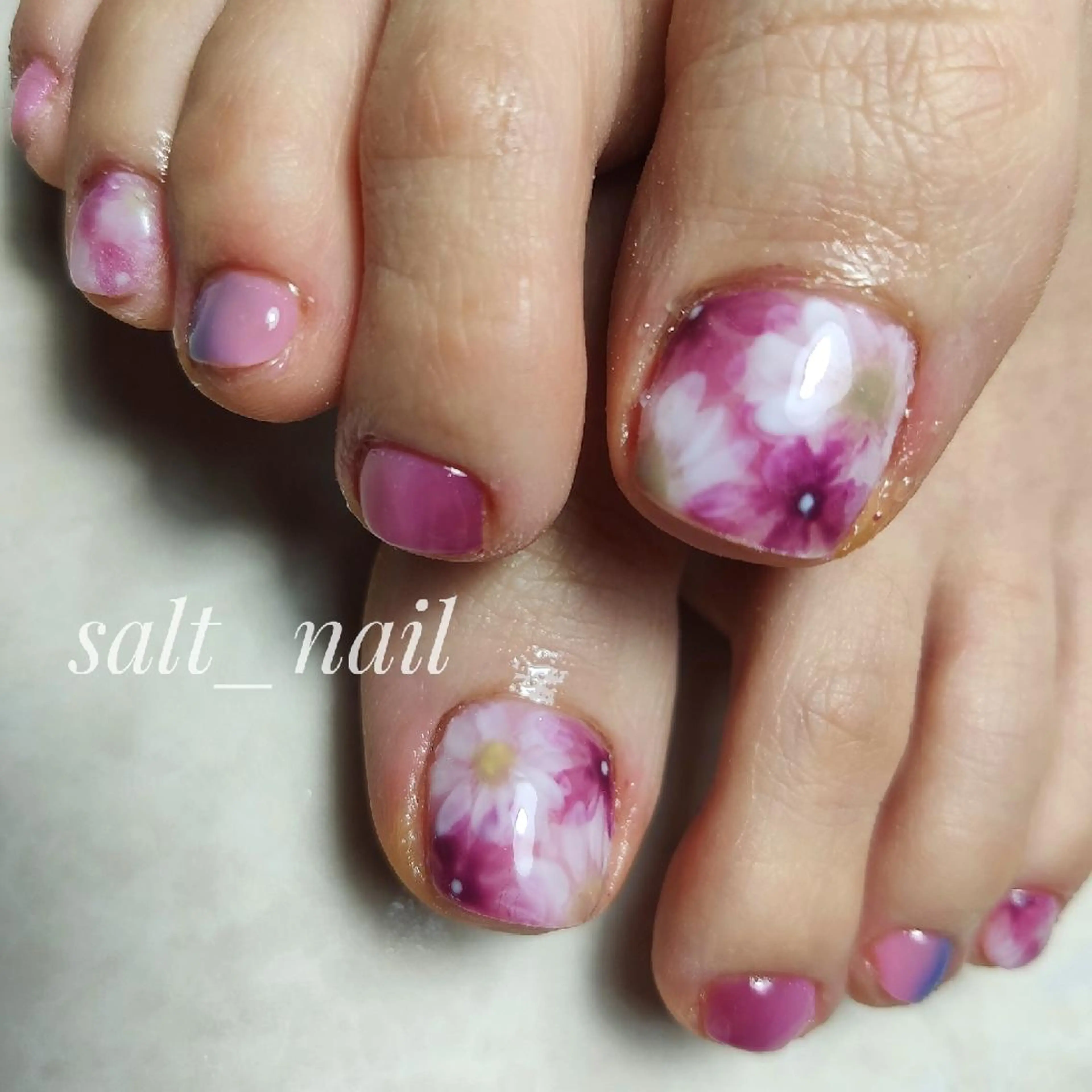 ネイル フラワーネイル ハンドネイル 個人サロン saltnailのネイルデザイン